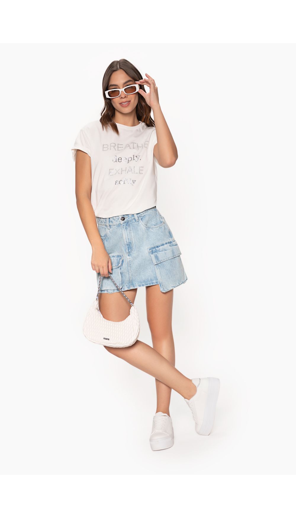 Camiseta dama manga corta con guardapolv