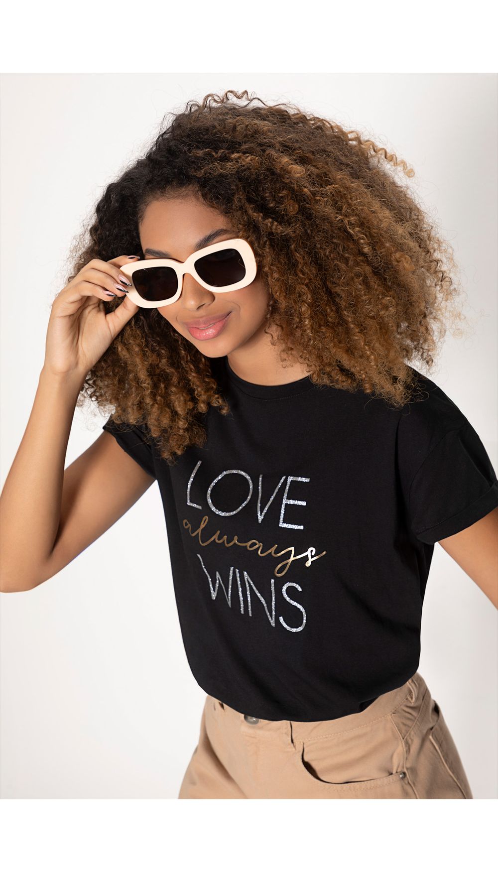 Camiseta dama manga corta estampada  hom