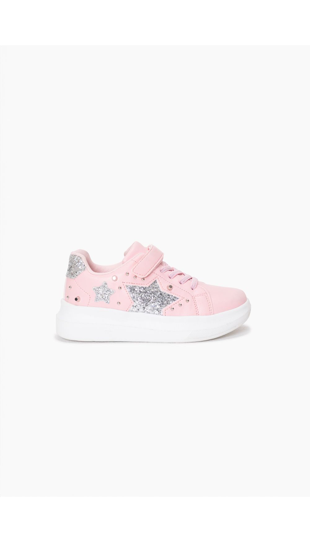 Tenis con estrellas glitter y velcro