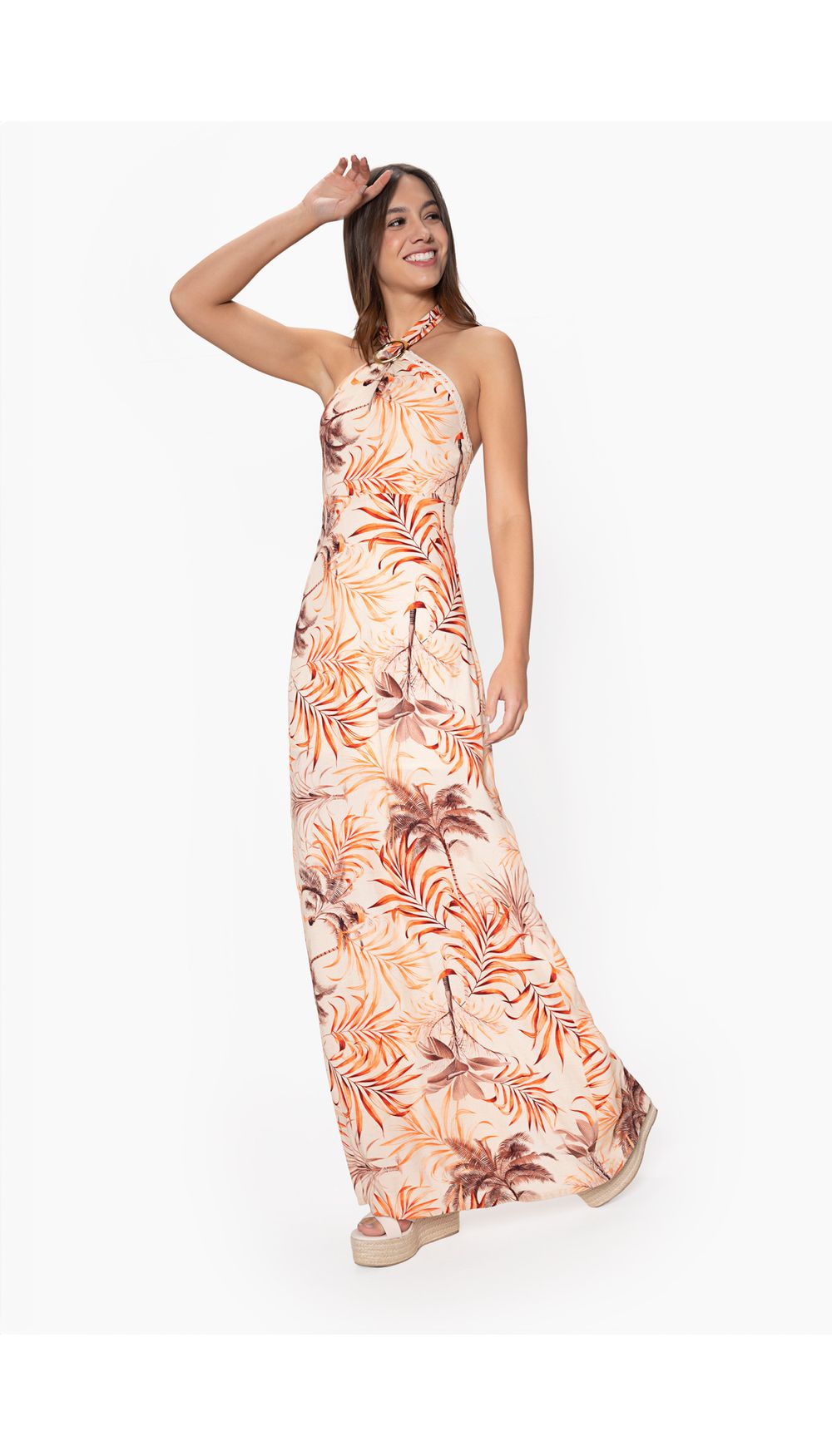 Vestido largo para mujer estilo halter