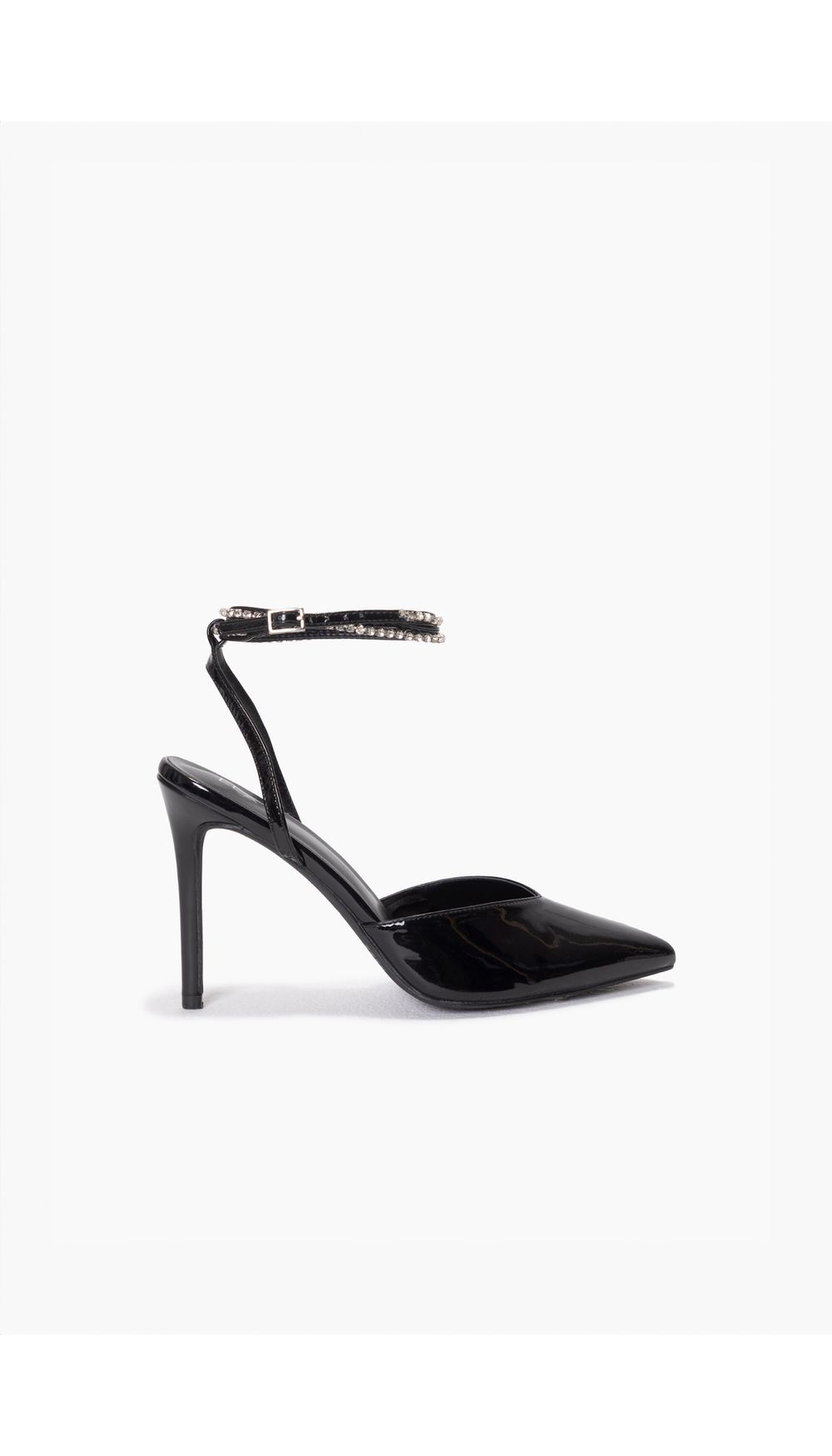Stiletto en charol con apliques de brill