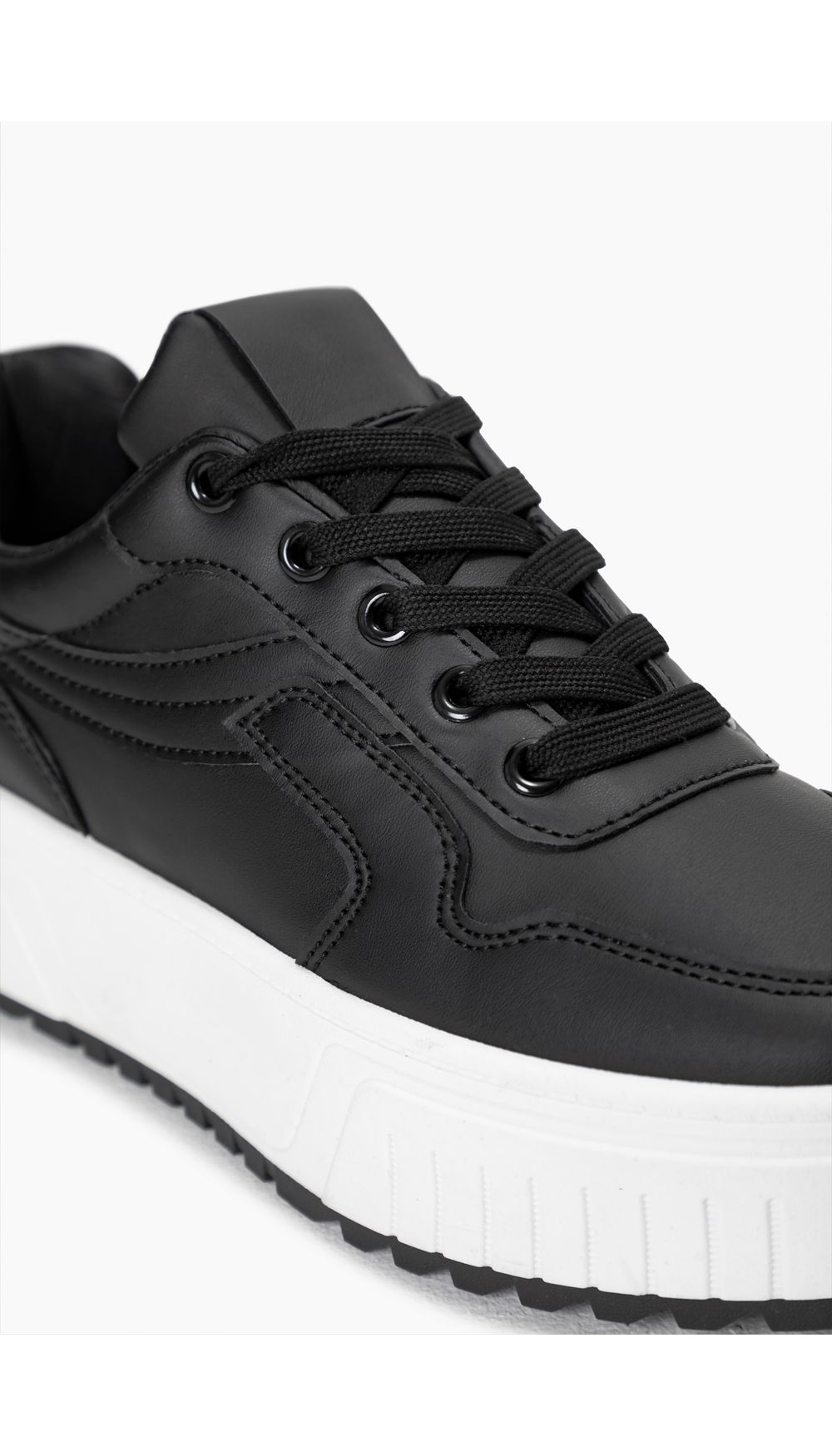 Tenis plataforma combinación de material