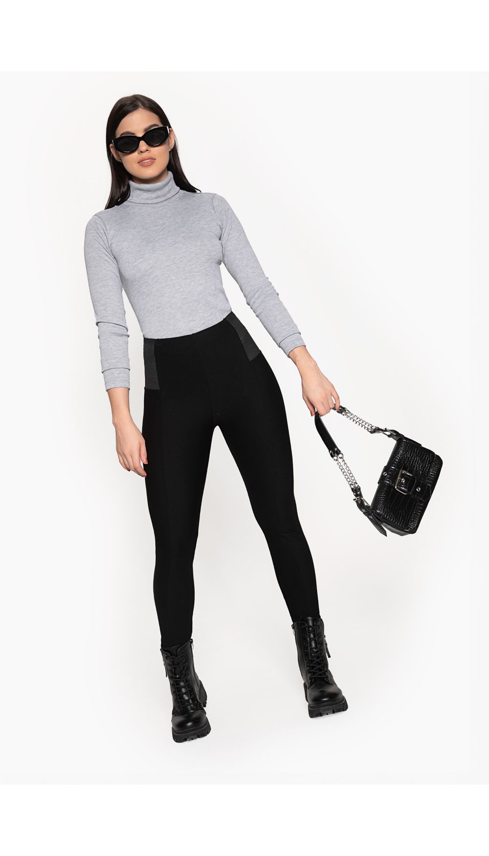 Leggings tiro alto con resorte lateral p