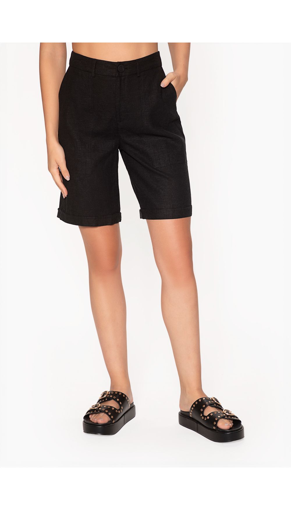 Short bermuda para mujer tiro alto