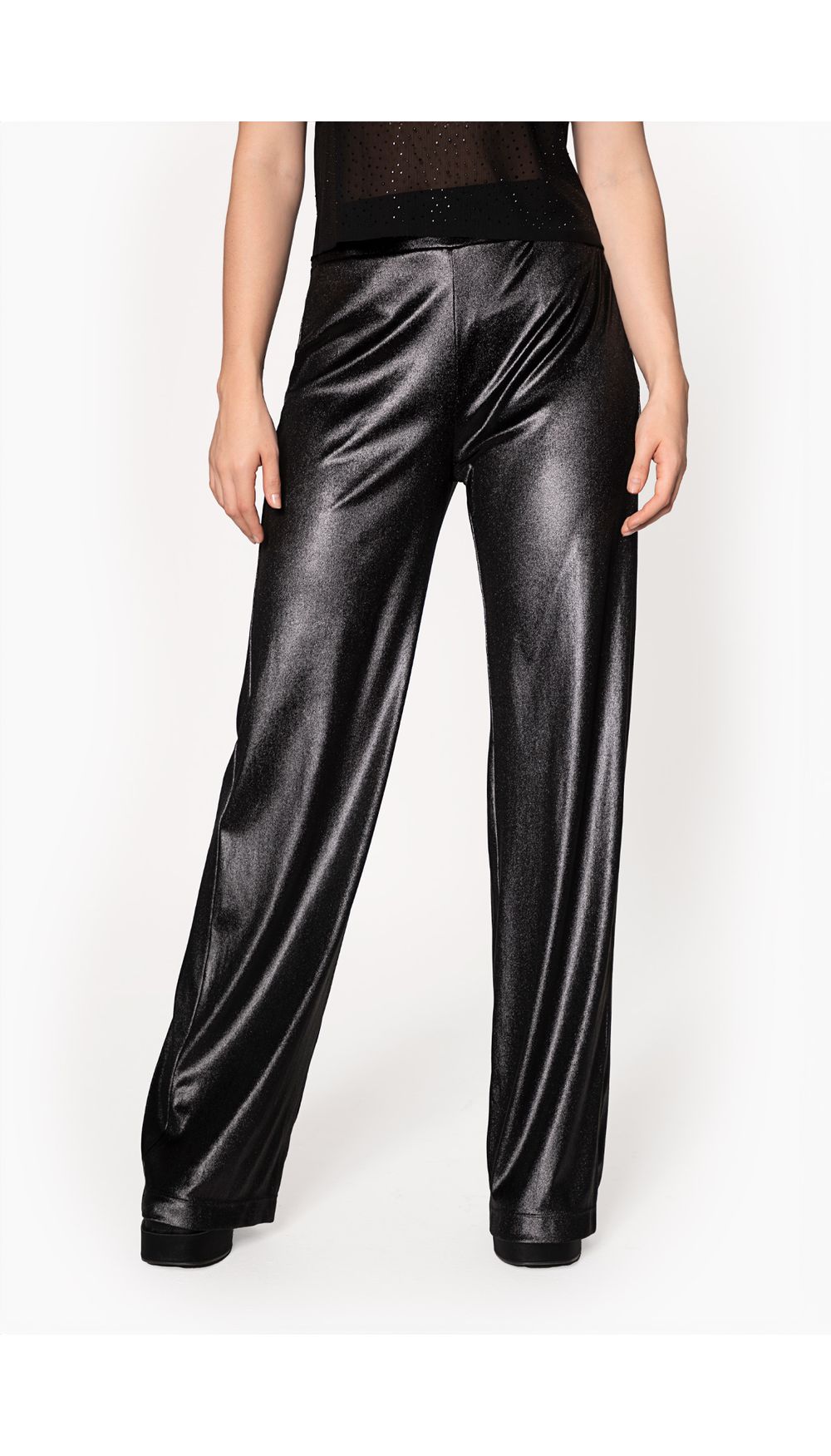 Pantalon palazo para dama pretina ancha