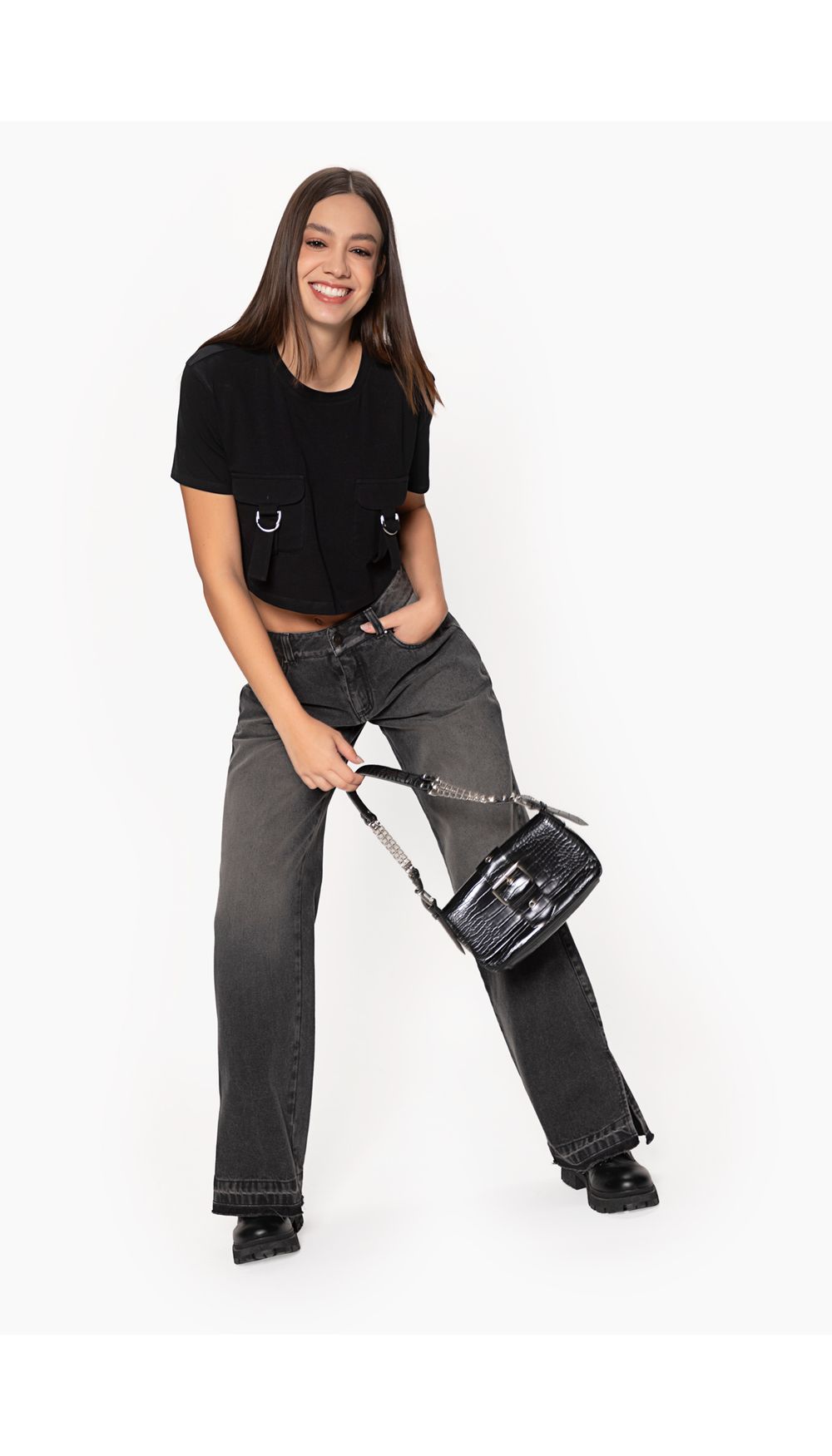 Jean para mujer  tiro medio recto