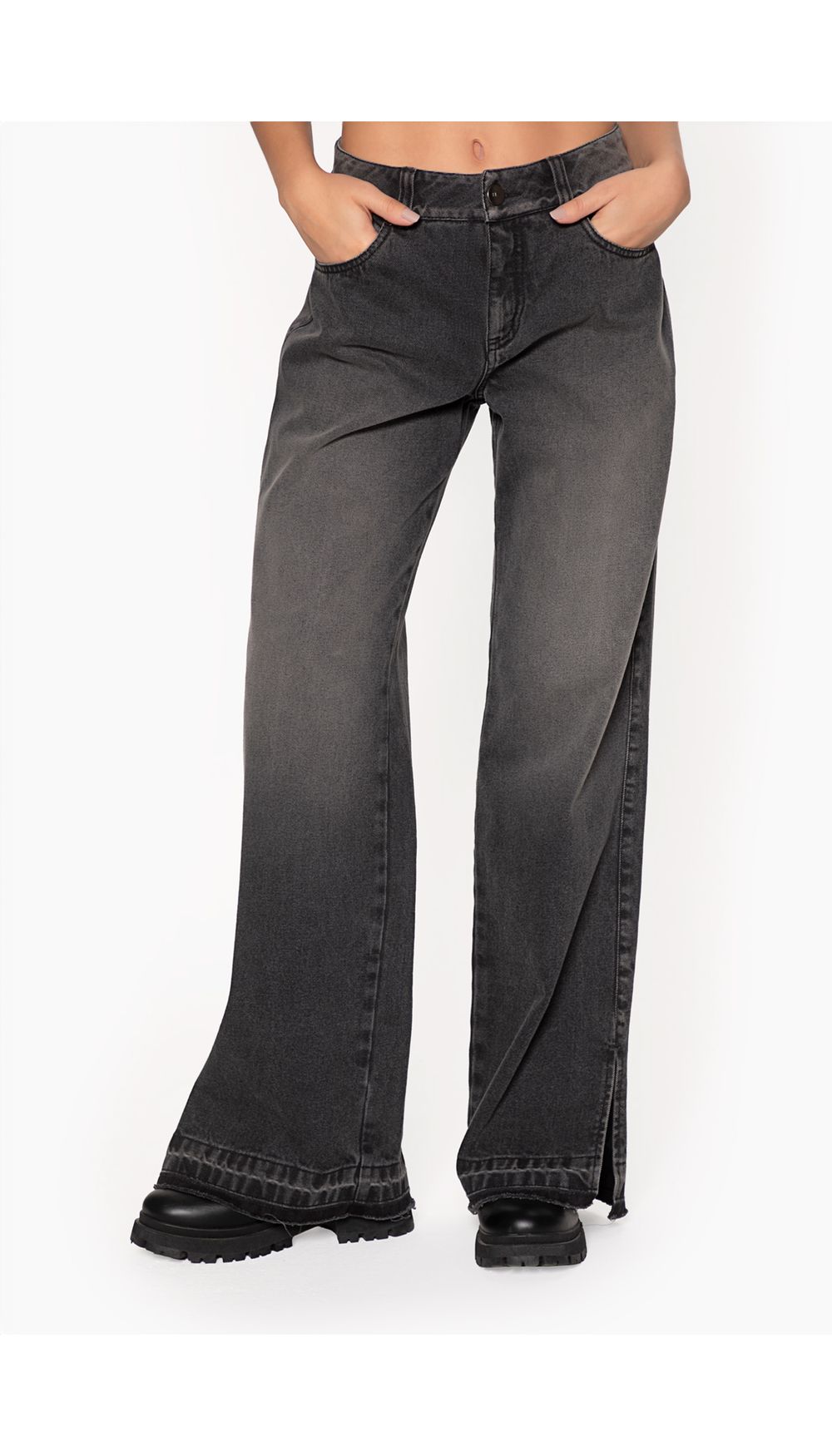 Jean para mujer  tiro medio recto