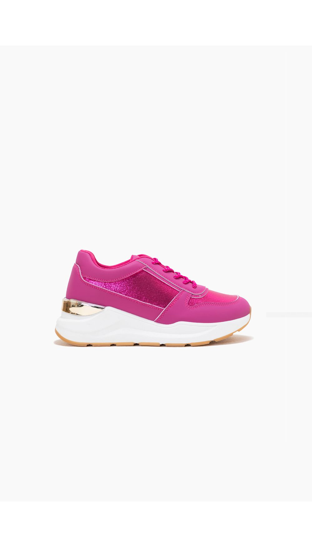 Tenis metalizado con lurex en cordón