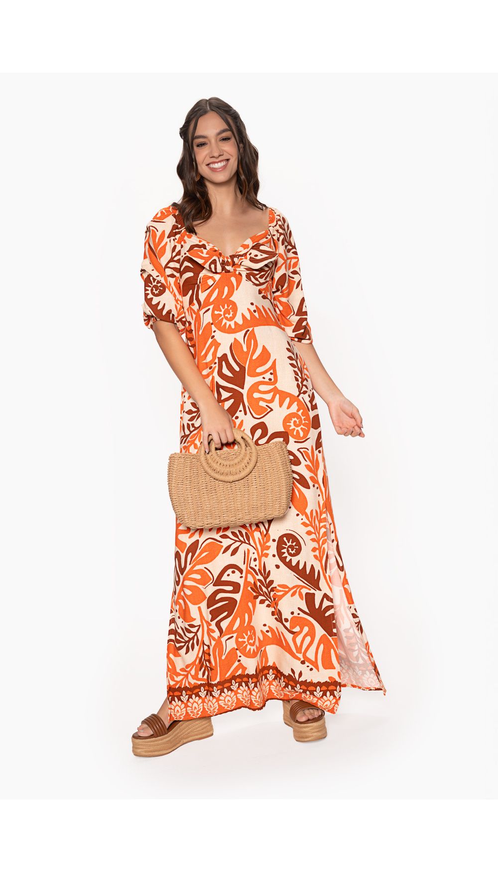 Vestido largo para mujer hombros descubi
