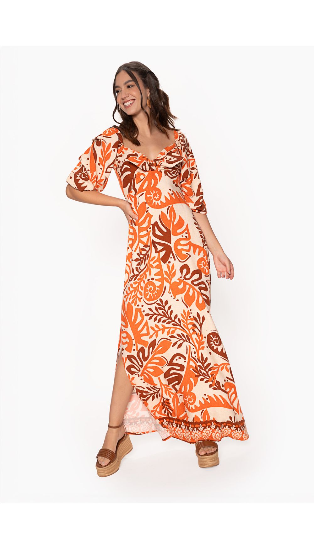 Vestido largo para mujer hombros descubi