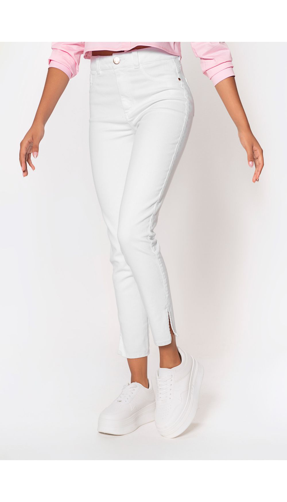 Jean dama tiro alto  skinny