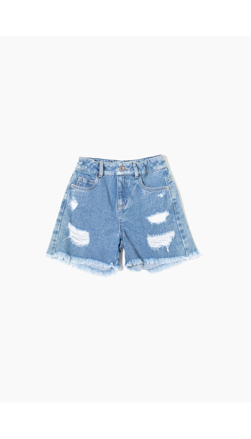 Short bermuda en denim tiro alto