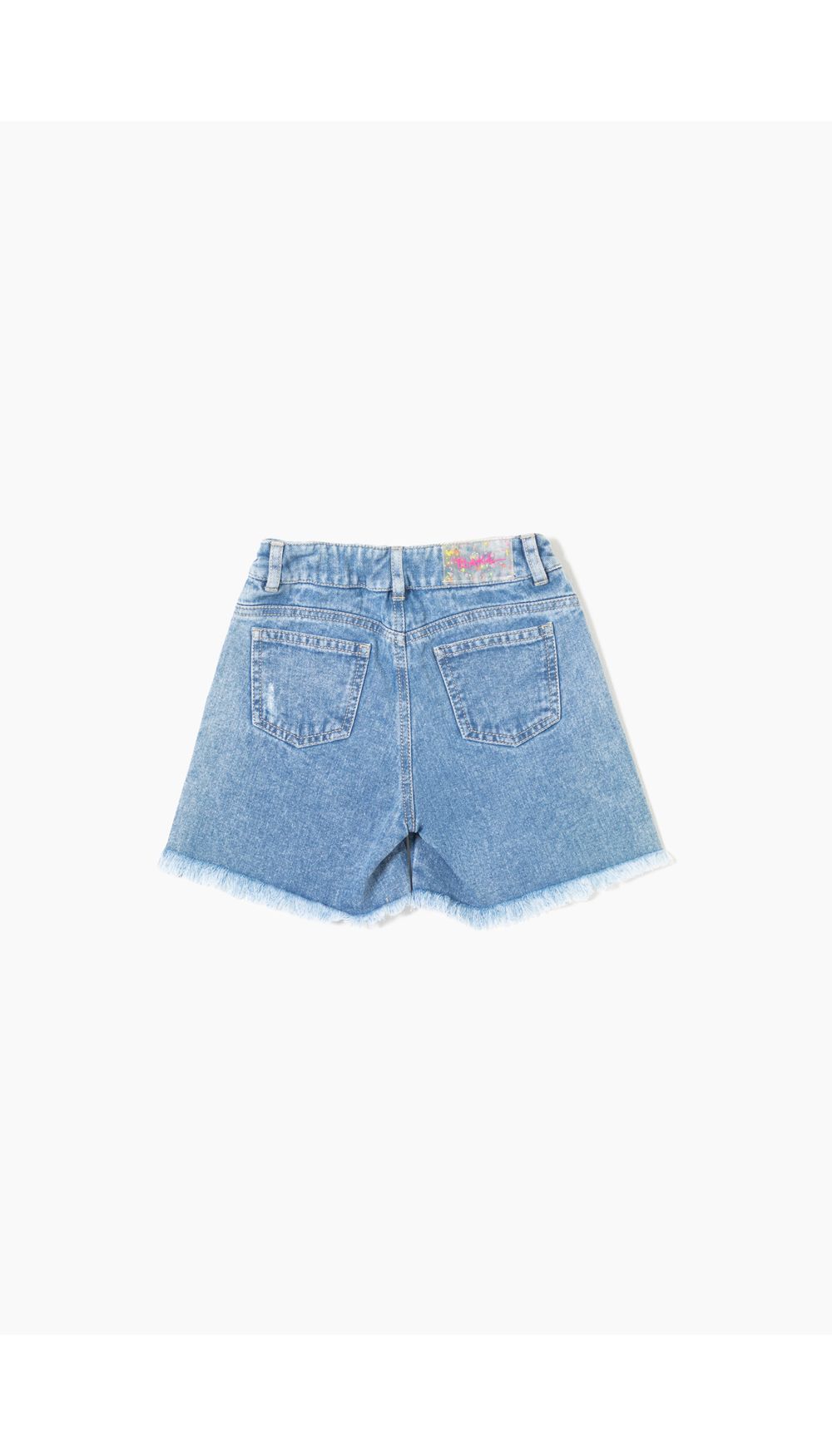 Short bermuda en denim tiro alto