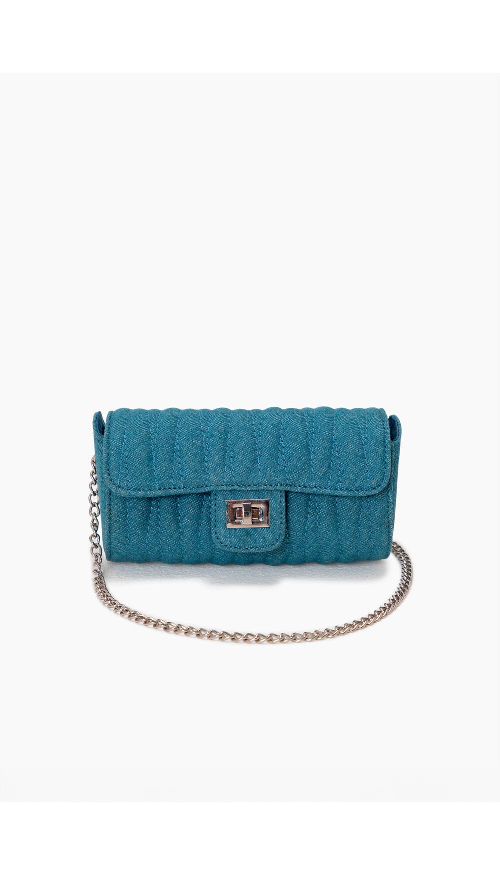 Bolso cilíndrico en denim