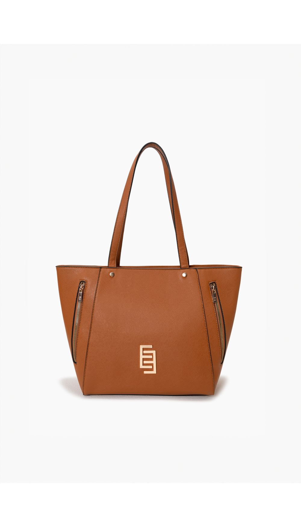 Bolso de hombro con cremalleras decorati