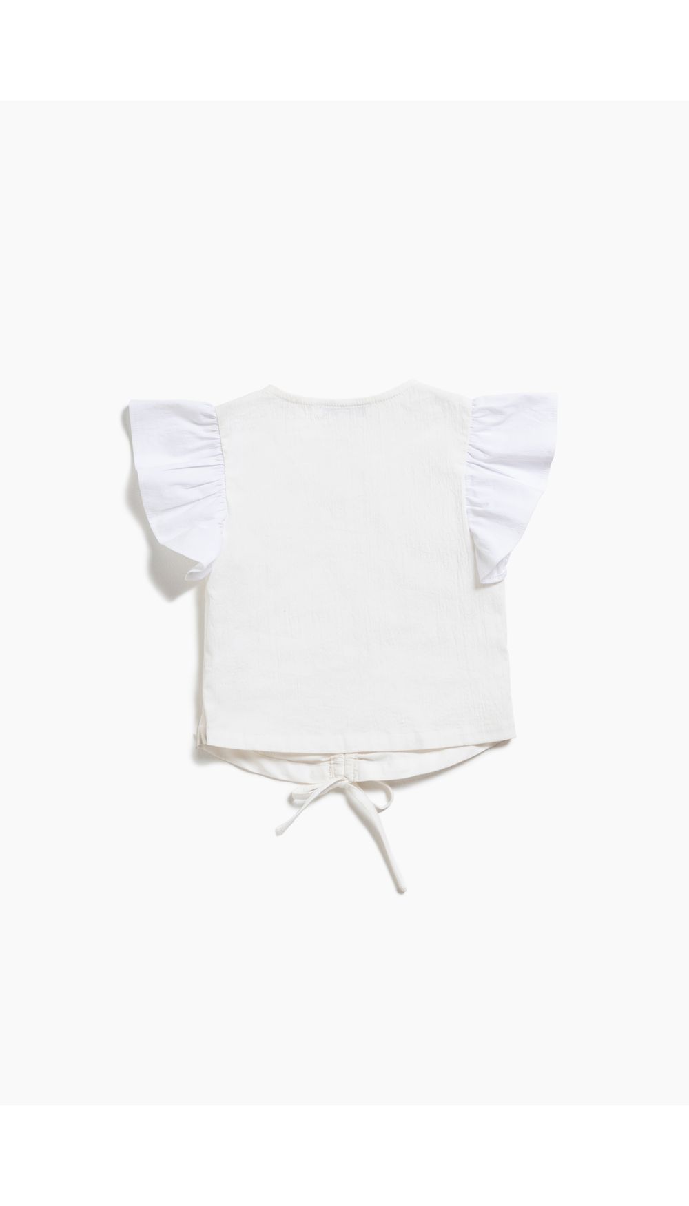 Blusa niña manga corta  con ruche