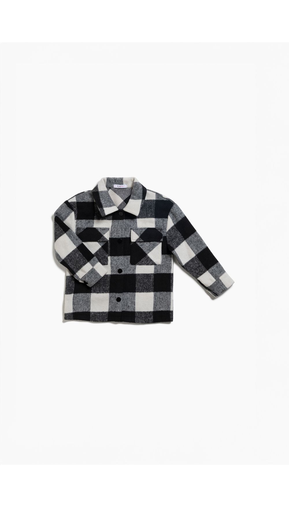 Chaqueta de cuadros con bolsillos fronta