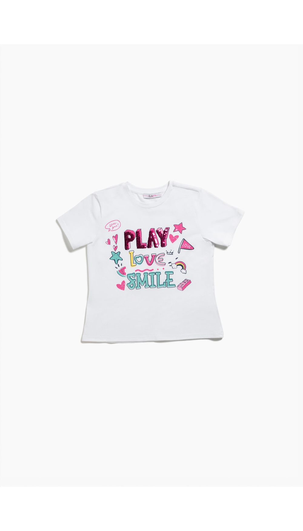 Blusa manga corta de niña con estampado