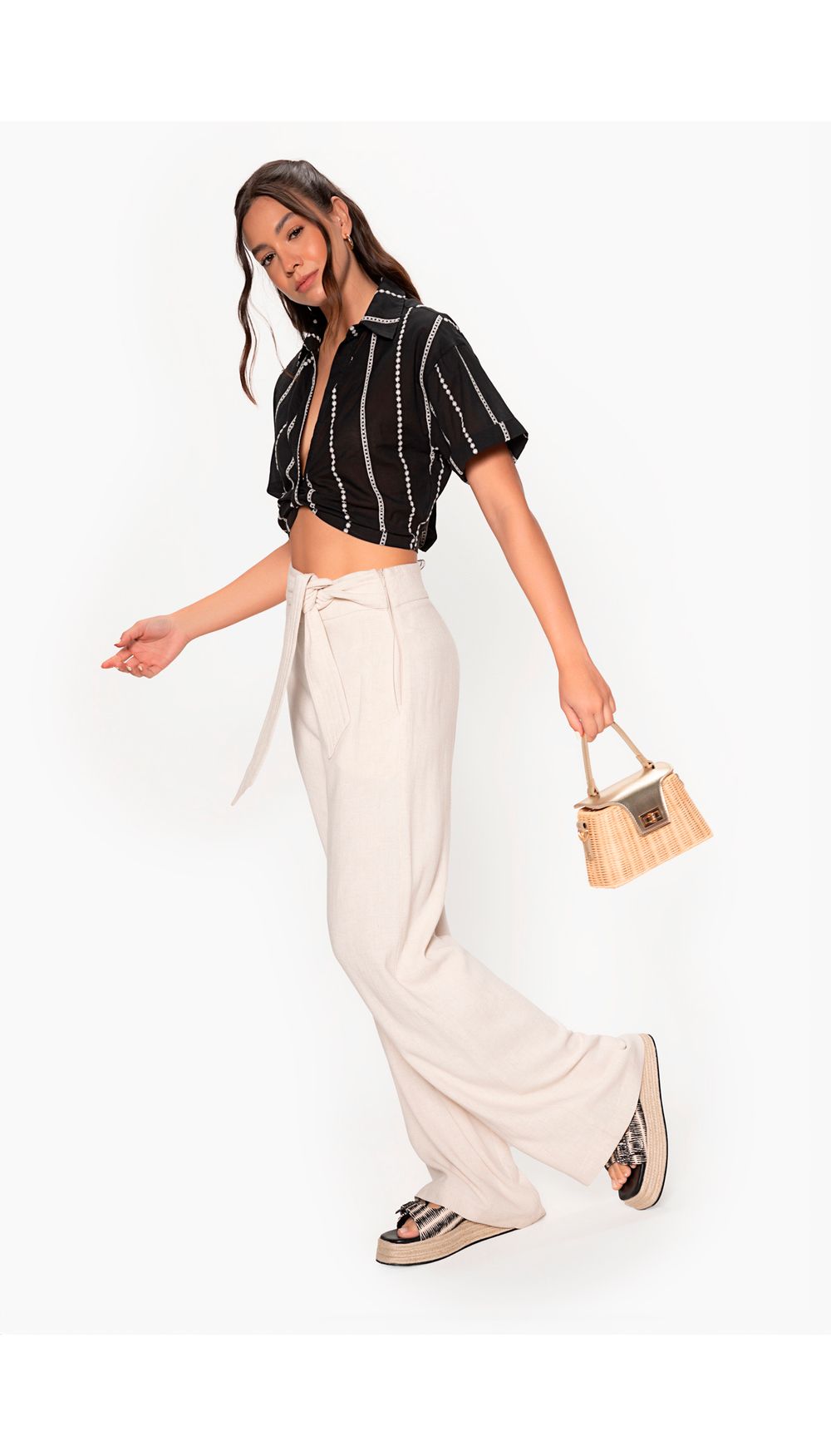 Blusa camisera manga corta