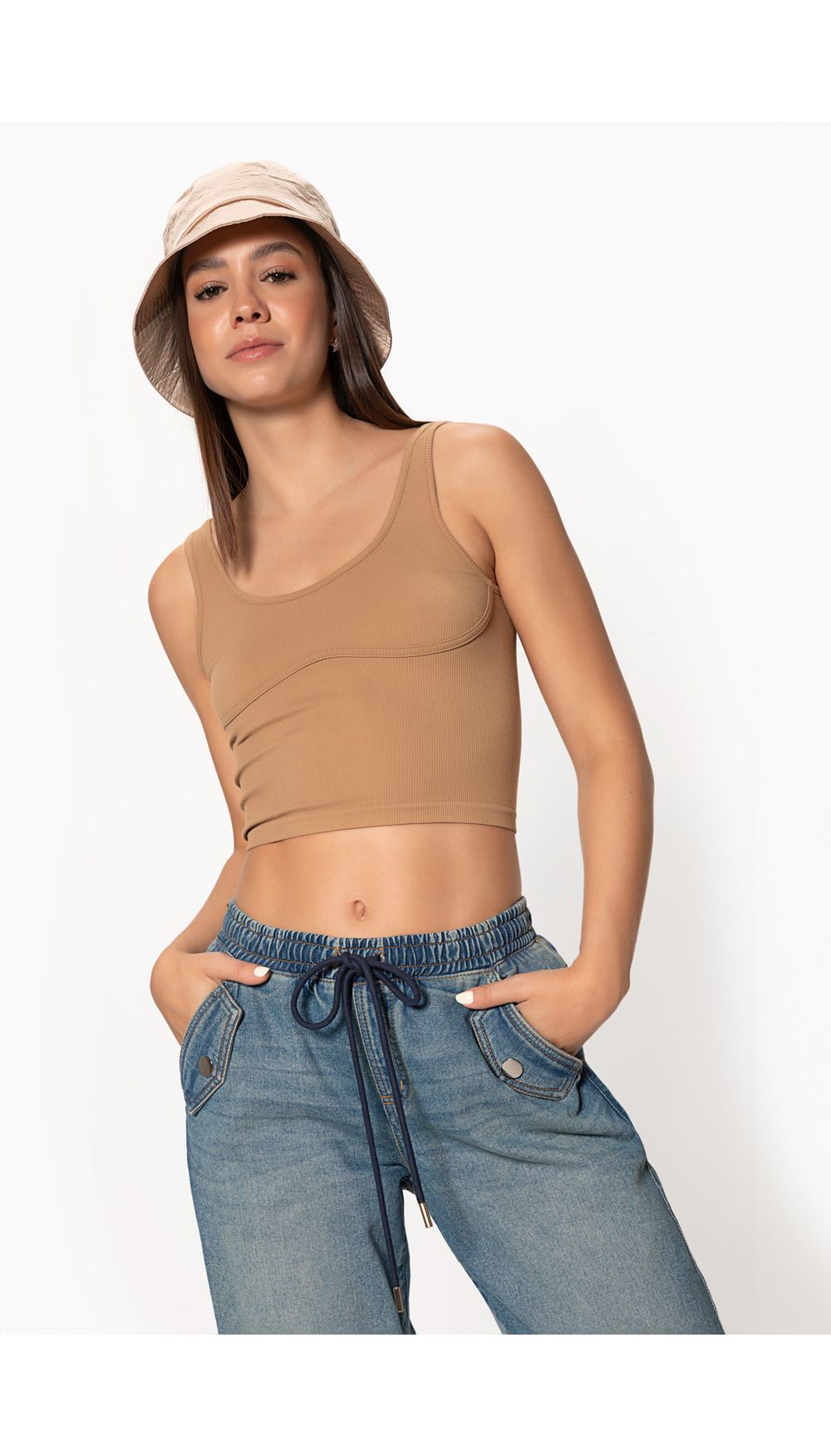 Blusa manga sisa seamless para mujer