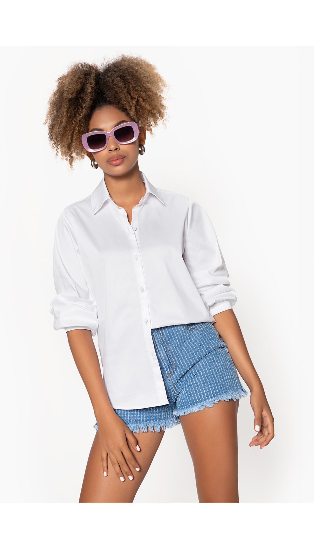 Blusa para mujer  manga larga camisera