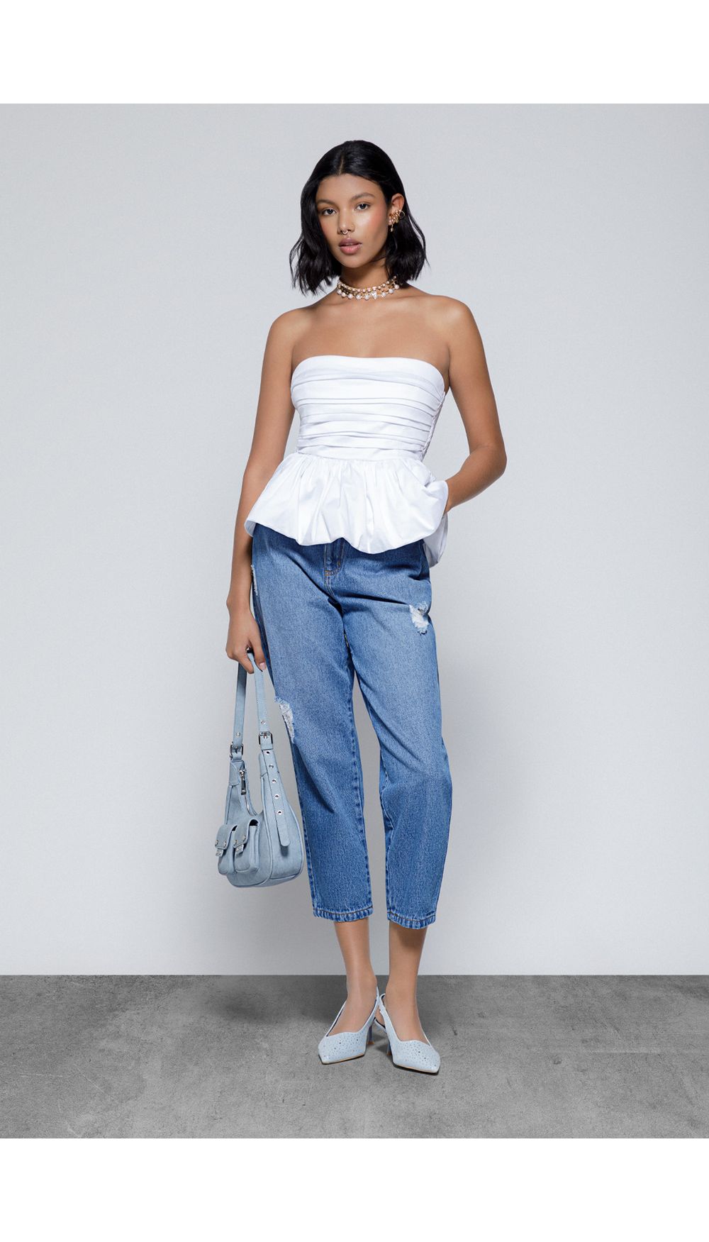 Blusa para mujer strapless