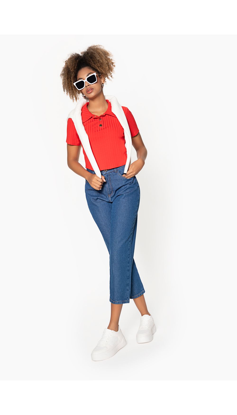 Blusa para mujer polo manga corta