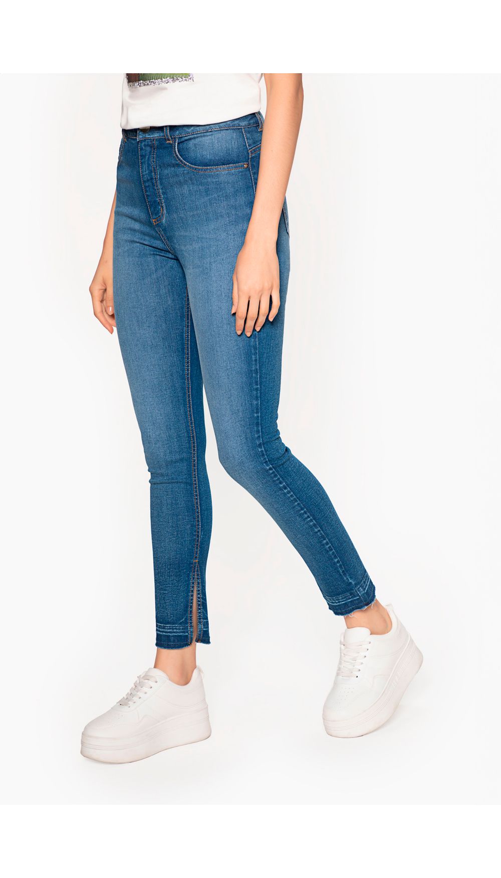 Jean  para mujer  tiro alto skinny