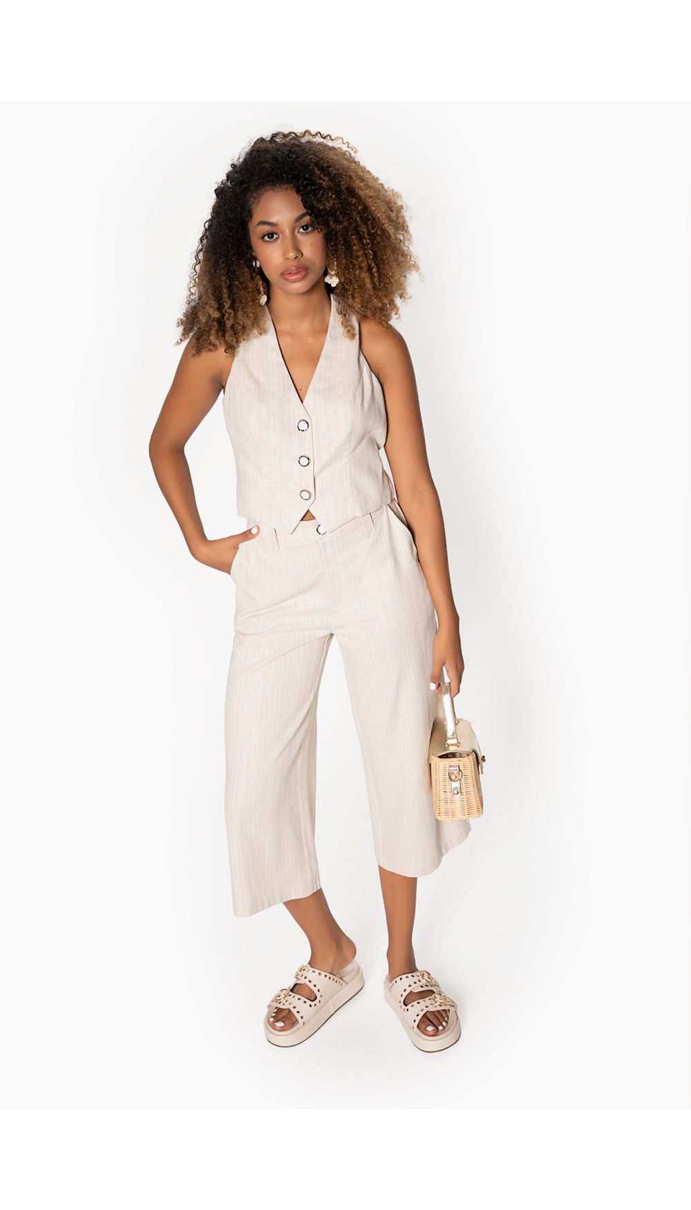 Blusa sisa para mujer estilo chaleco