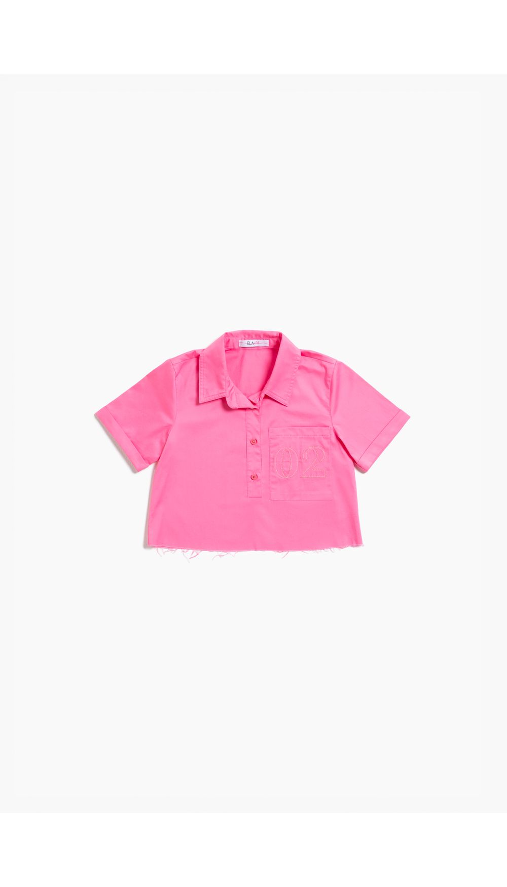 Blusa camisera para niña manga corta box