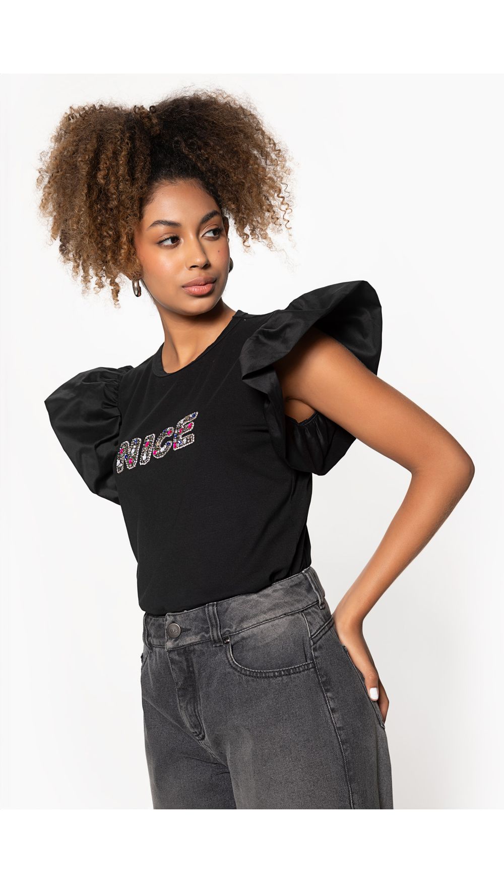 Camiseta para mujer manga corta con bole
