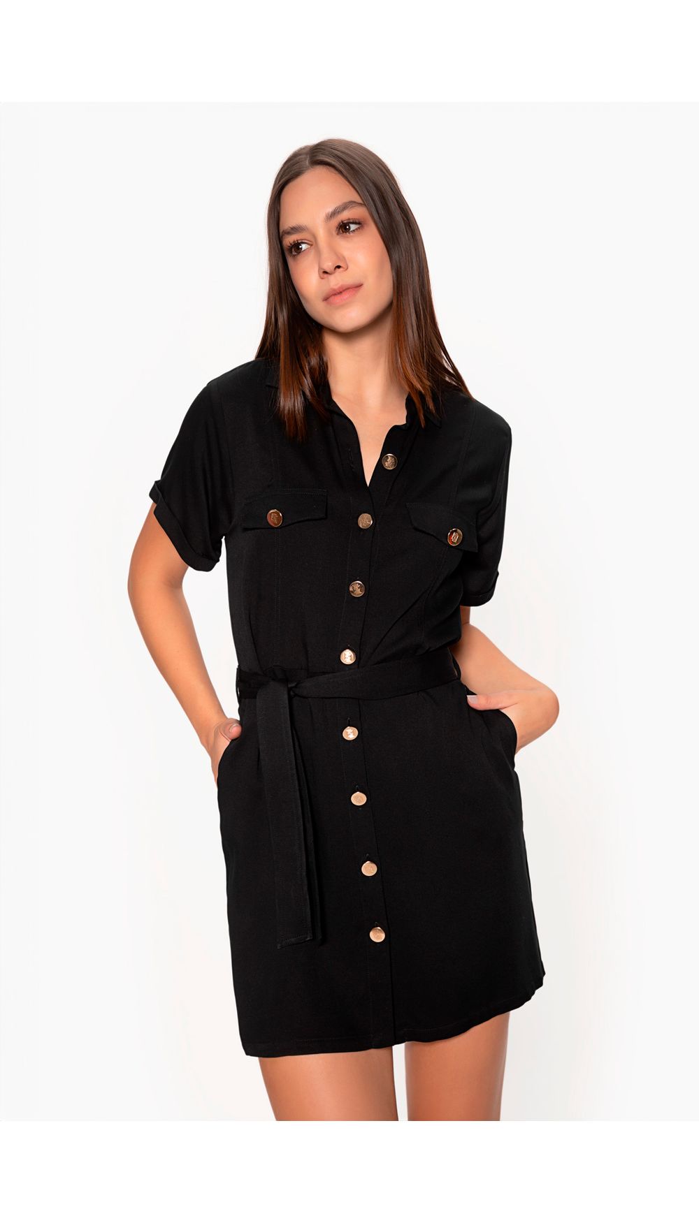 Vestido dama manga corta