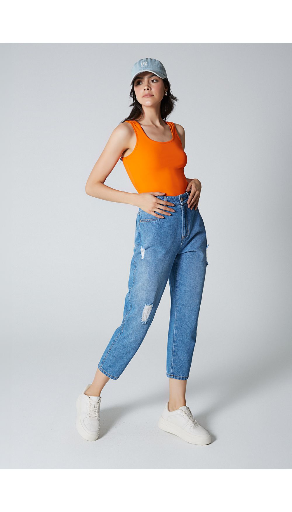 Musculosa basica ajustada para mujer