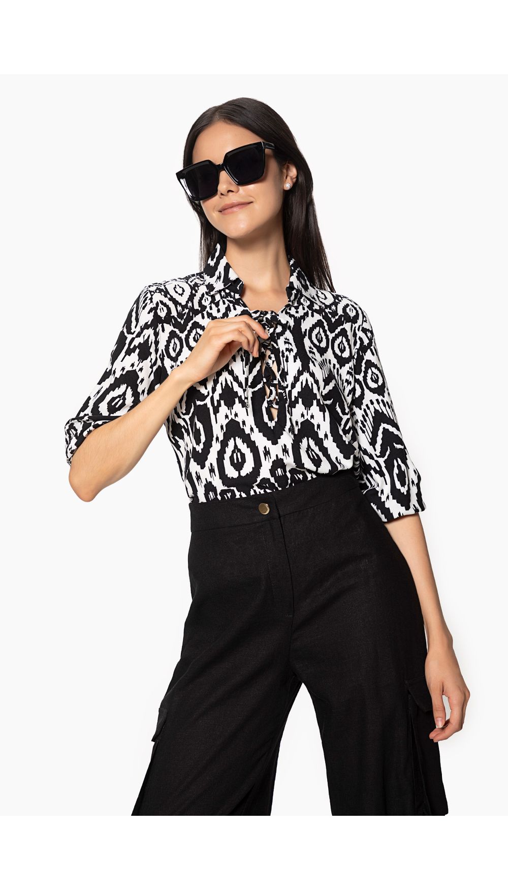 Blusa para mujer manga tres cuartos