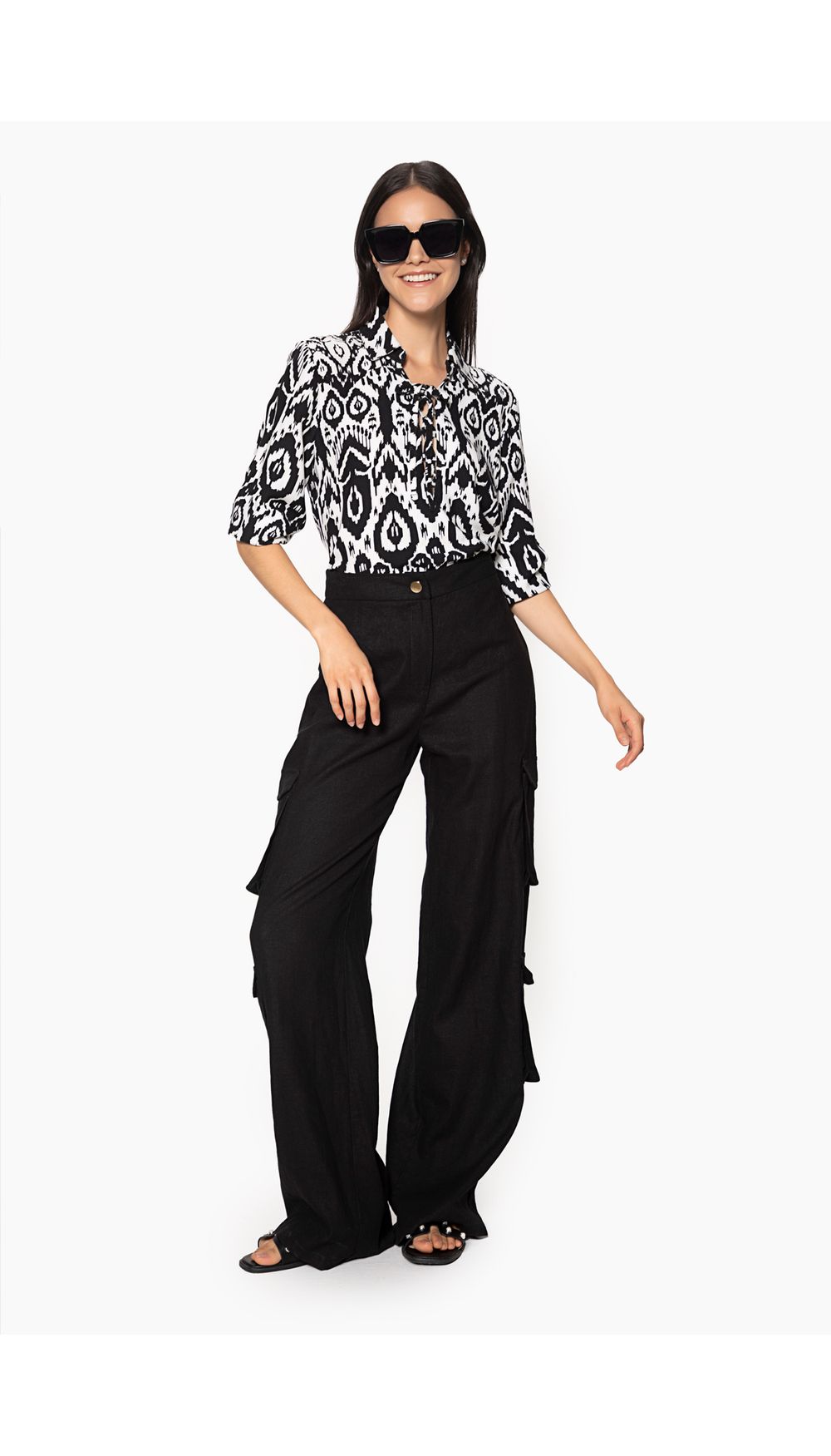 Blusa para mujer manga tres cuartos