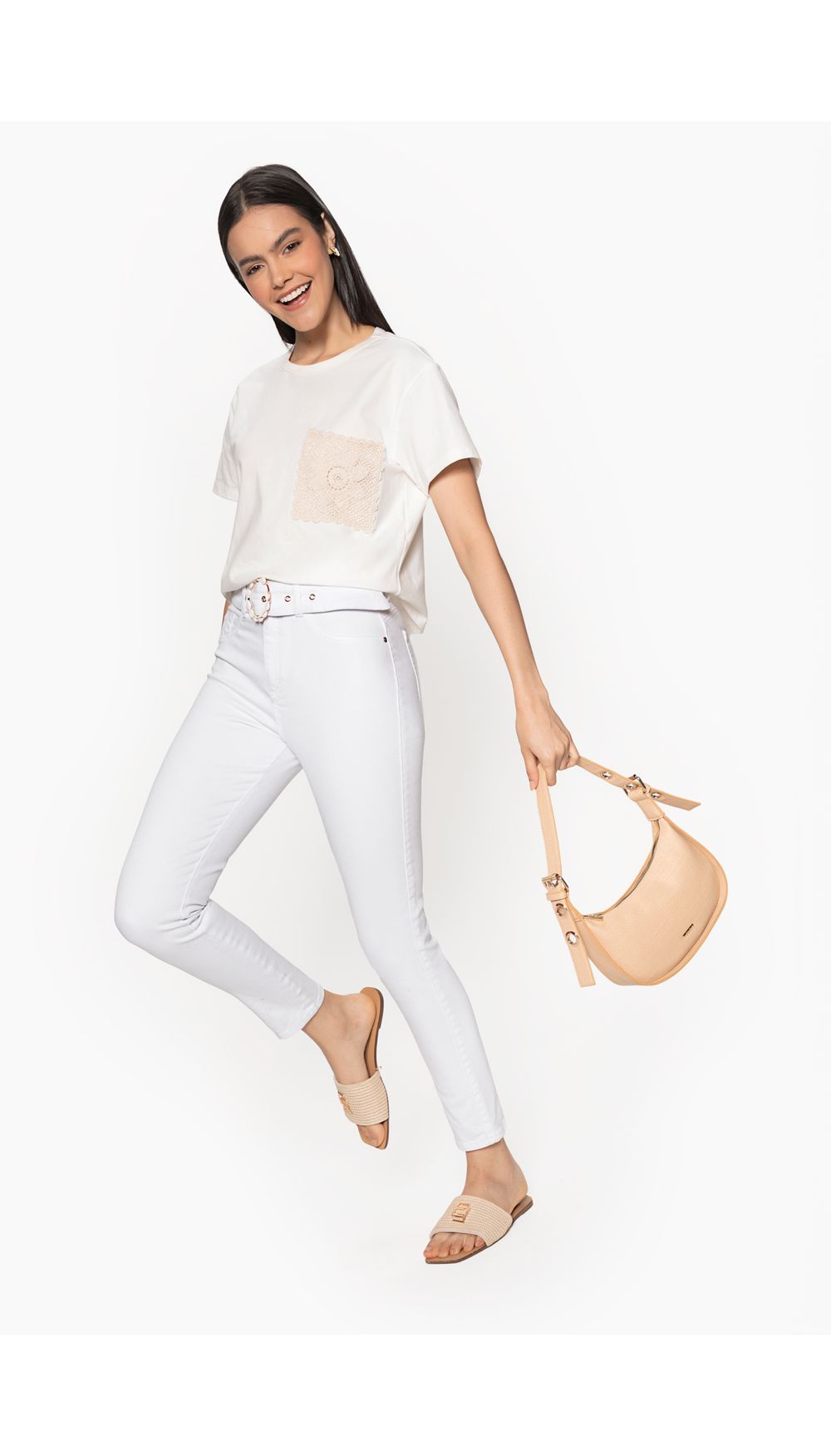 Jean para mujer  tiro alto skinny