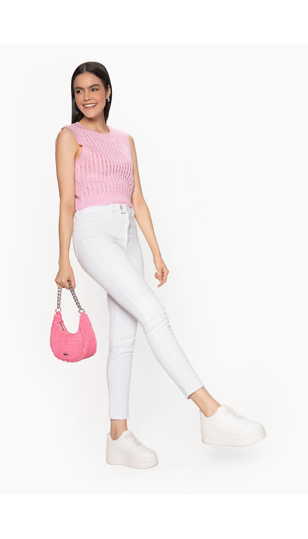 Jean tiro alto skinny para mujer