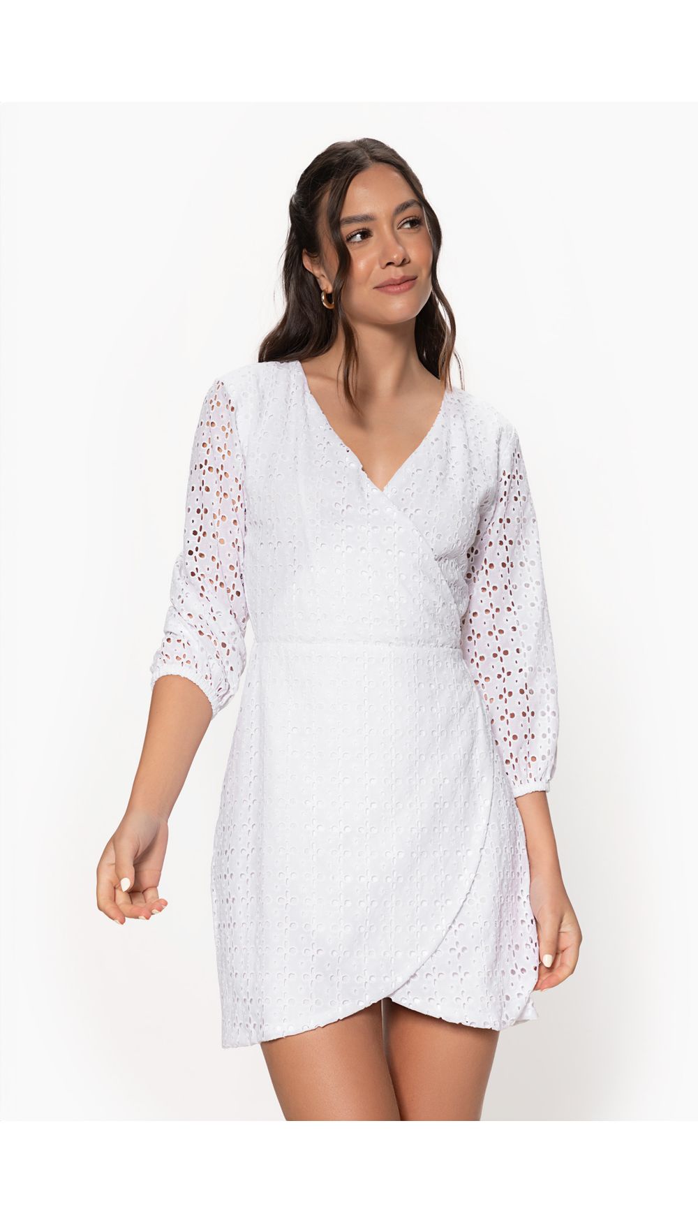 Vestido corto para mujer manga tres cuar