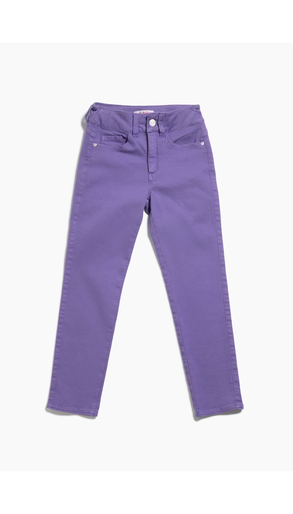 Jean  niña tiro alto skinny violeta
