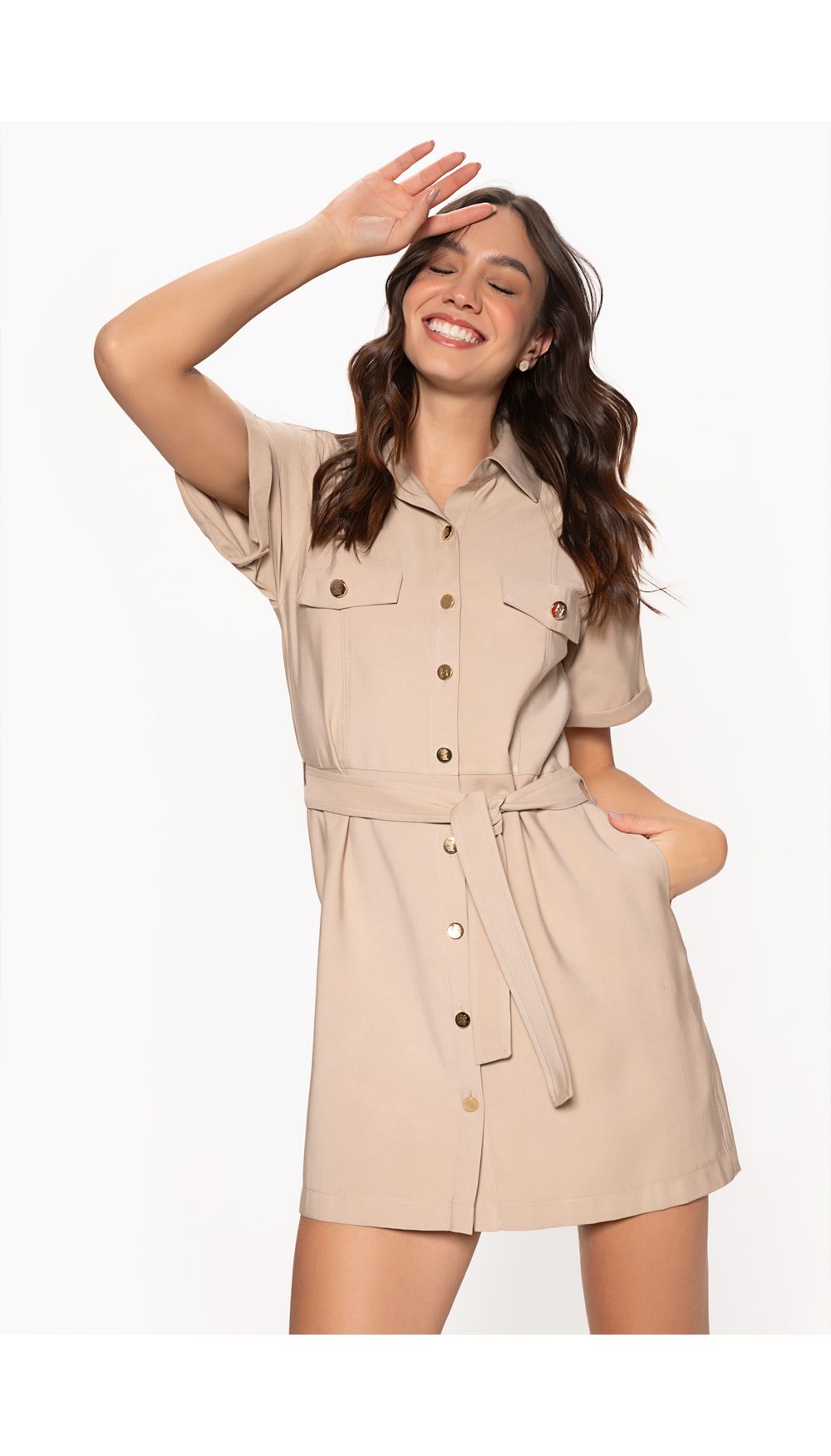 Vestido dama manga corta