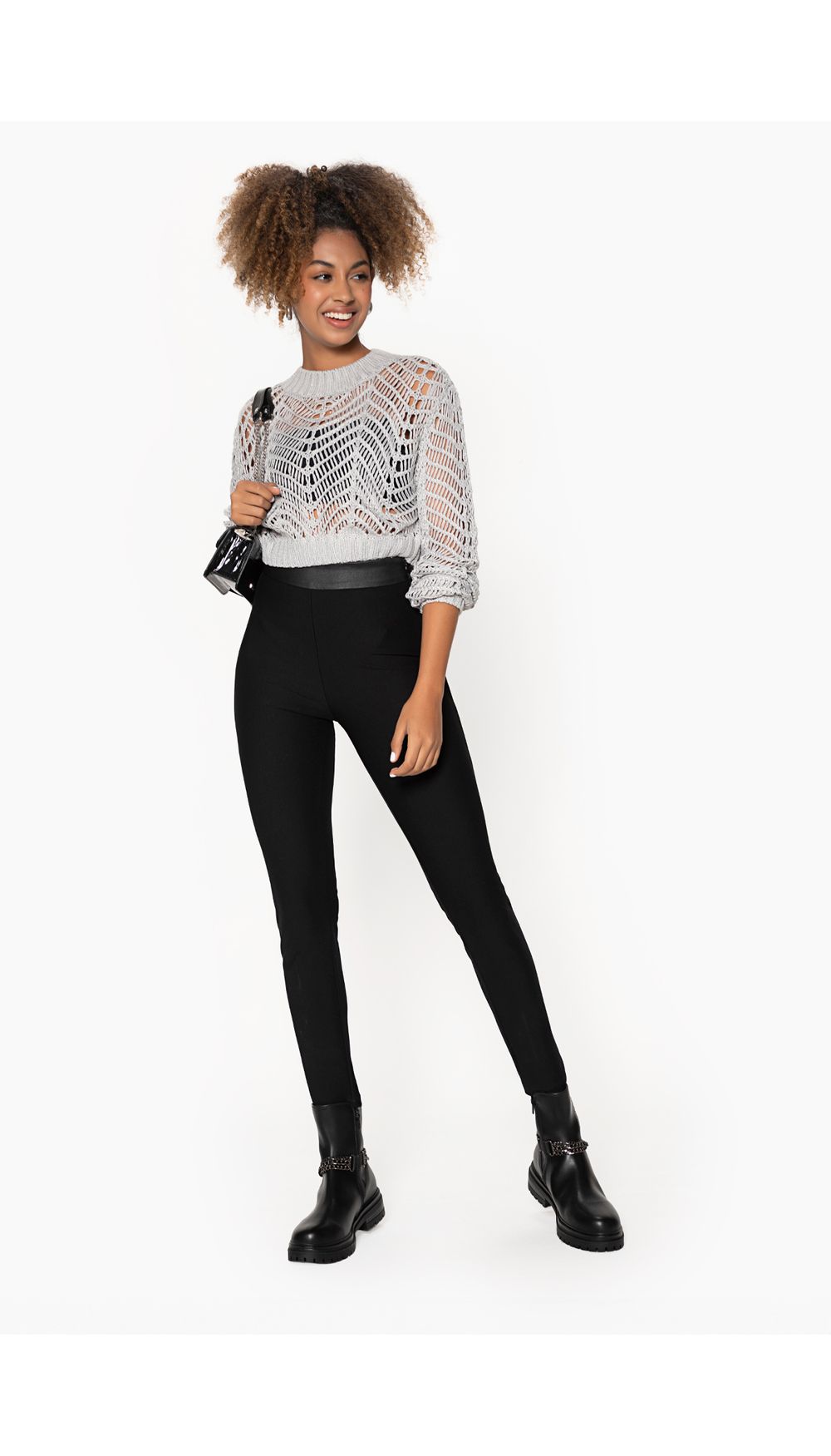 Buzo tejido con lurex para mujer