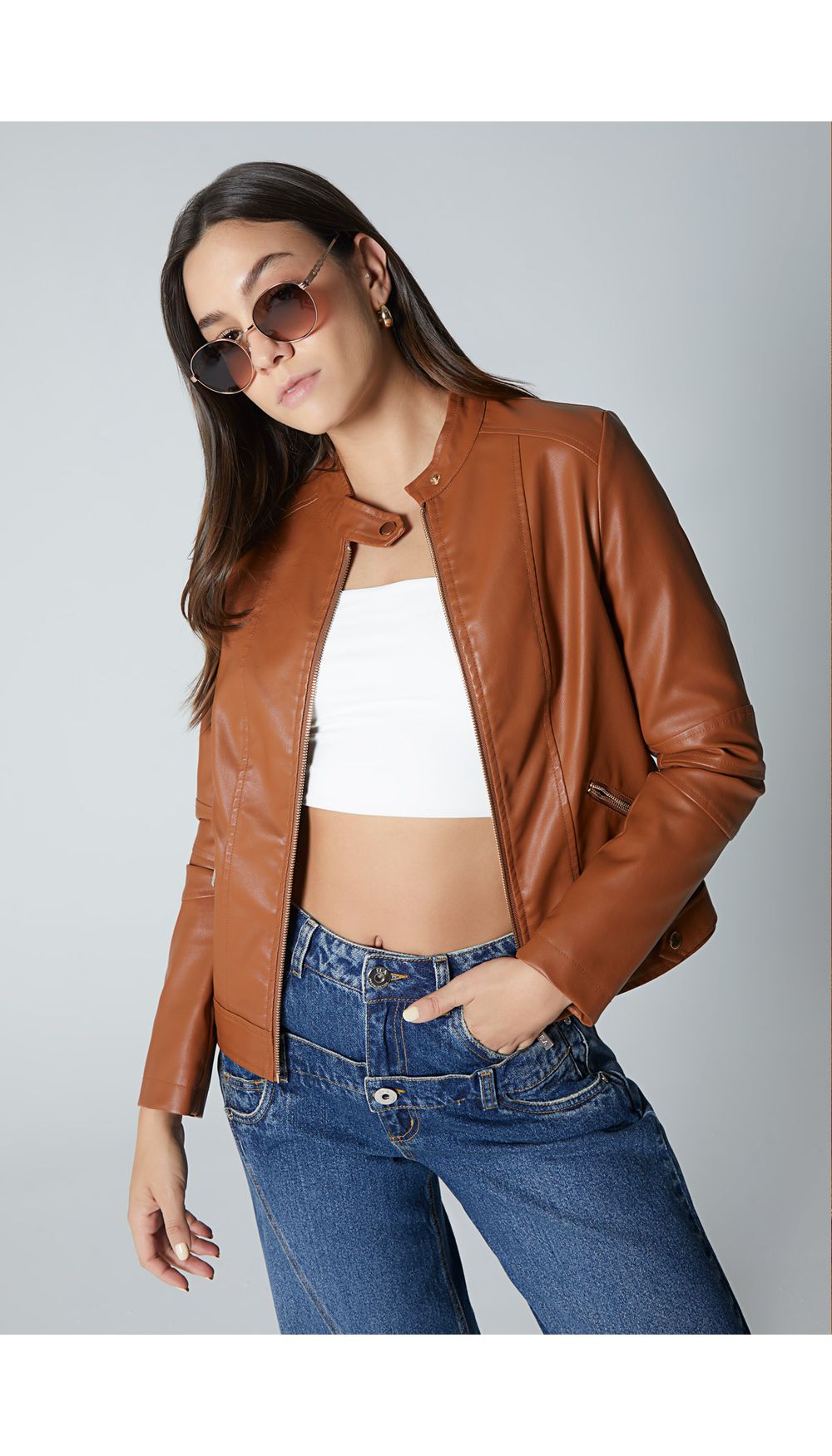Chaqueta pu para mujer