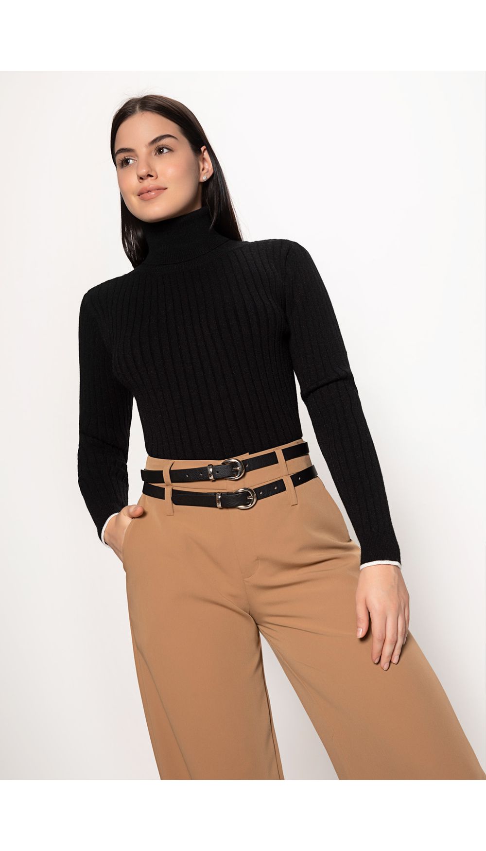 Buzo cuello tortuga para mujer
