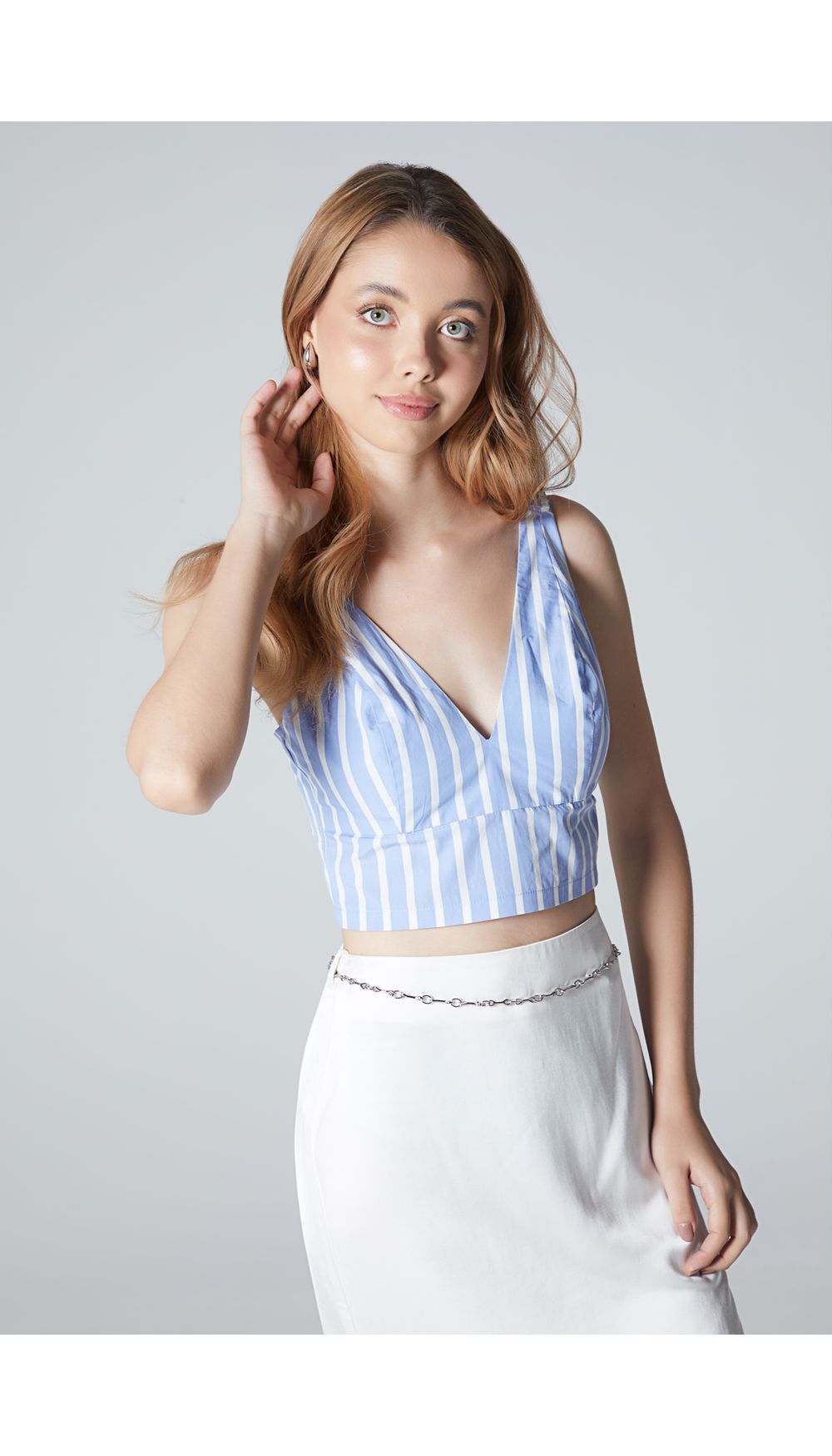 Blusa crop para mujer de tiras