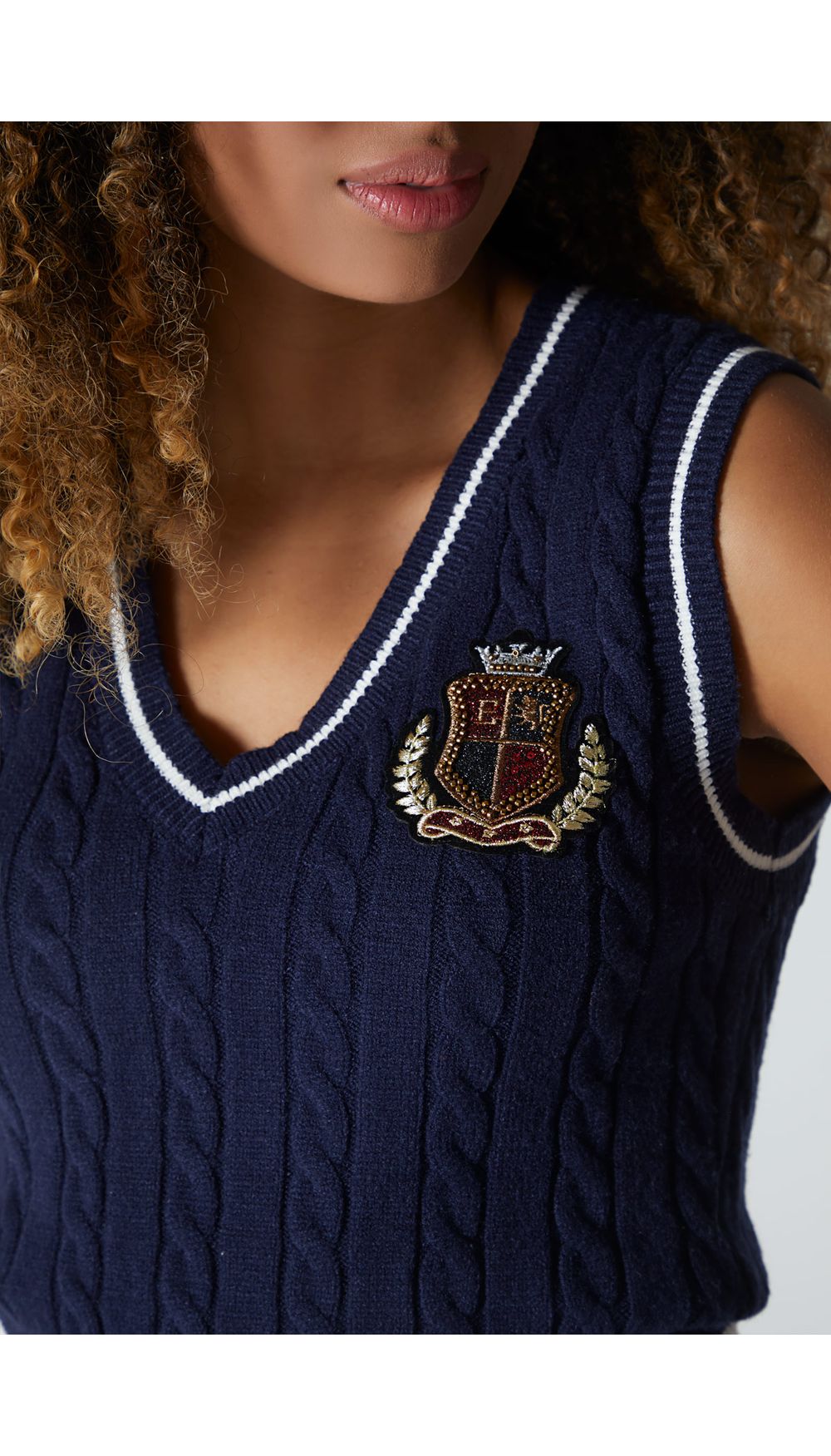 Blusa tejida manga sisa para mujer