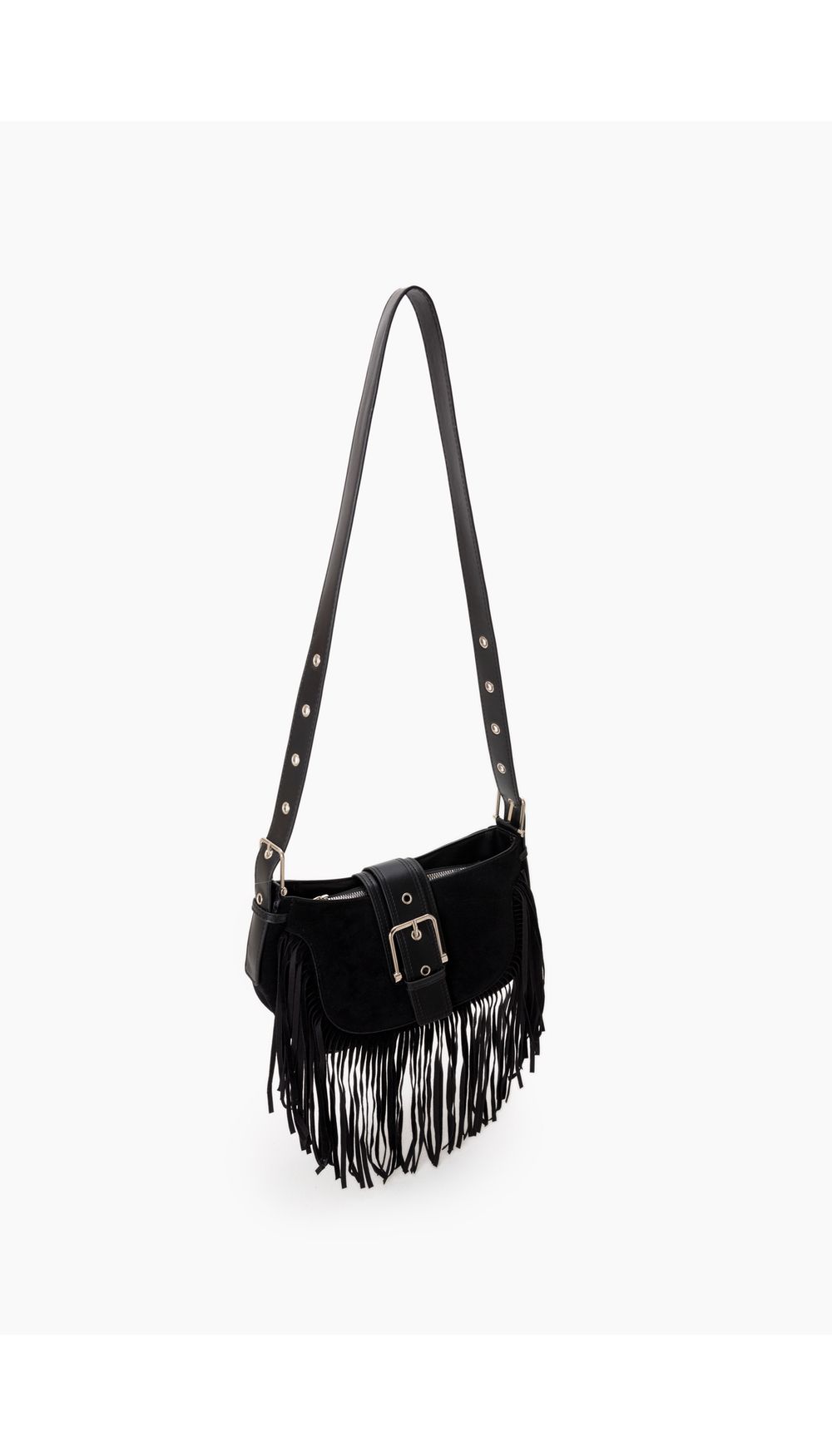 Bolso hombro con flecos