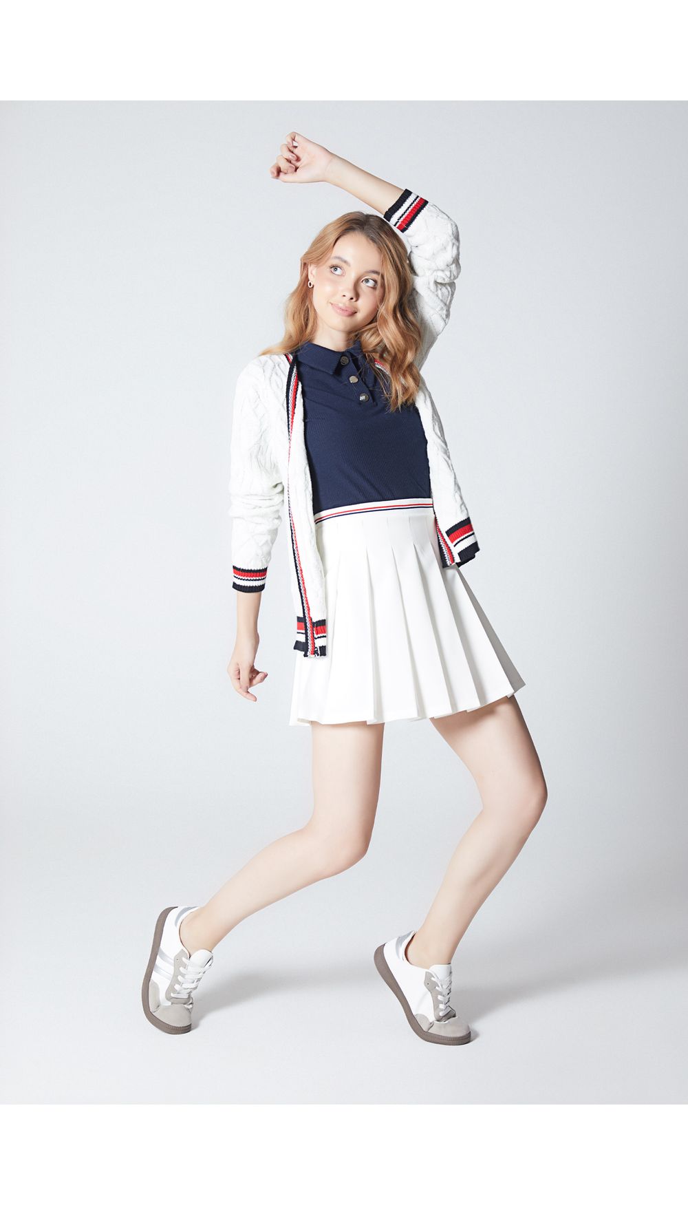 Sobretodo tejido con lurex para mujer