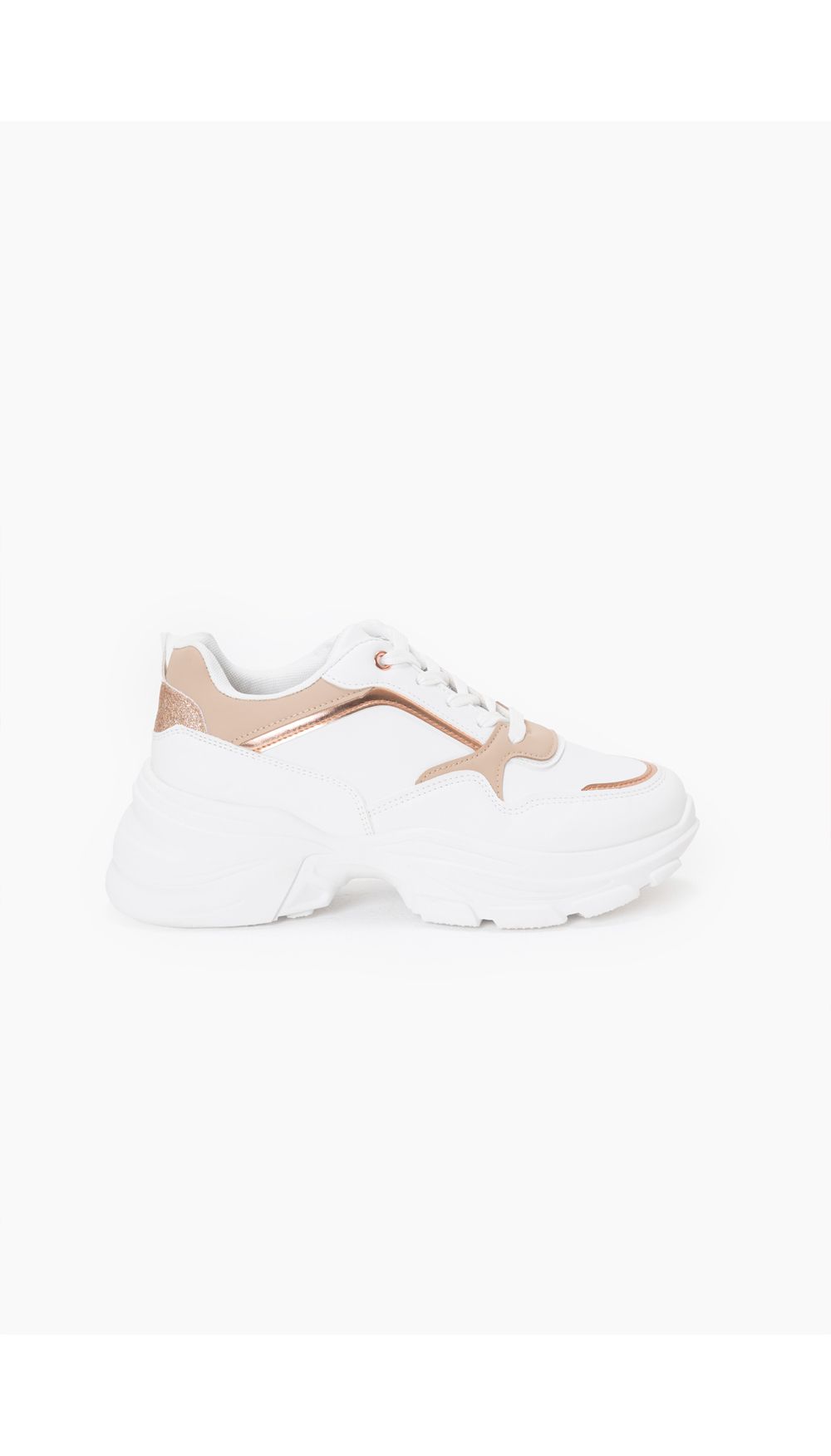 Tenis bold con glitter en talonera