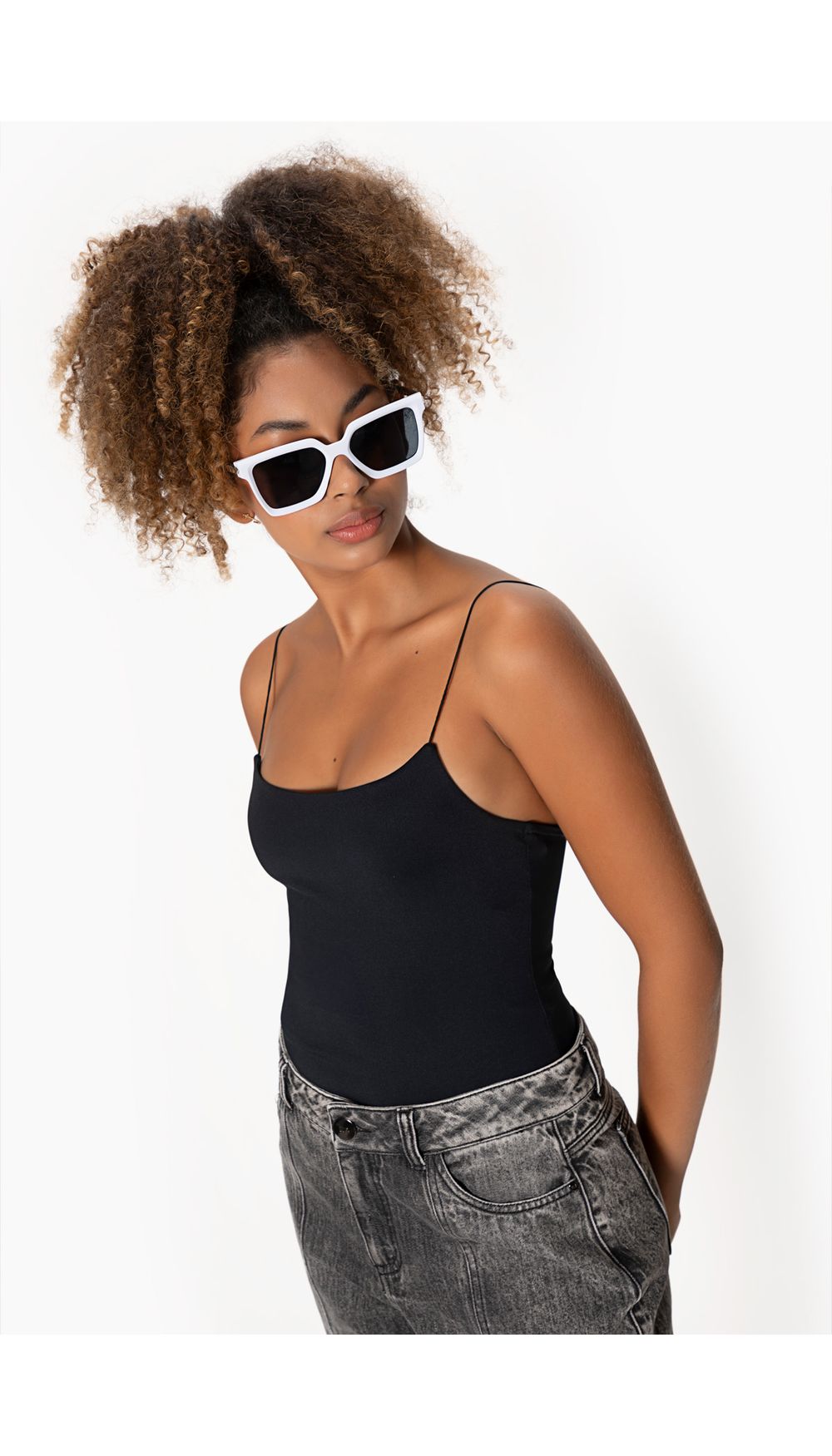 Blusa basica de tiras para mujer