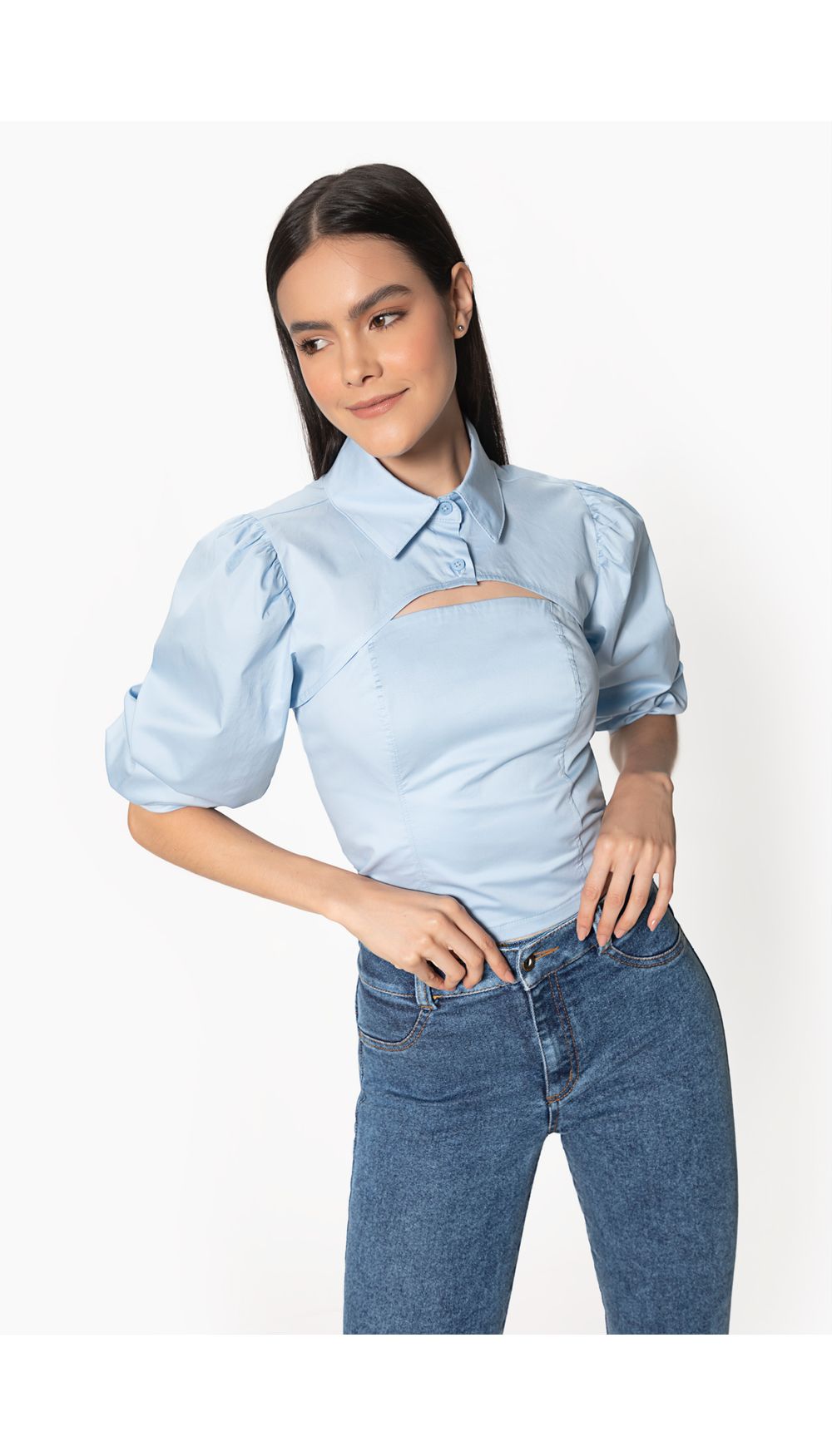 Blusa para mujer manga larga estilo mang